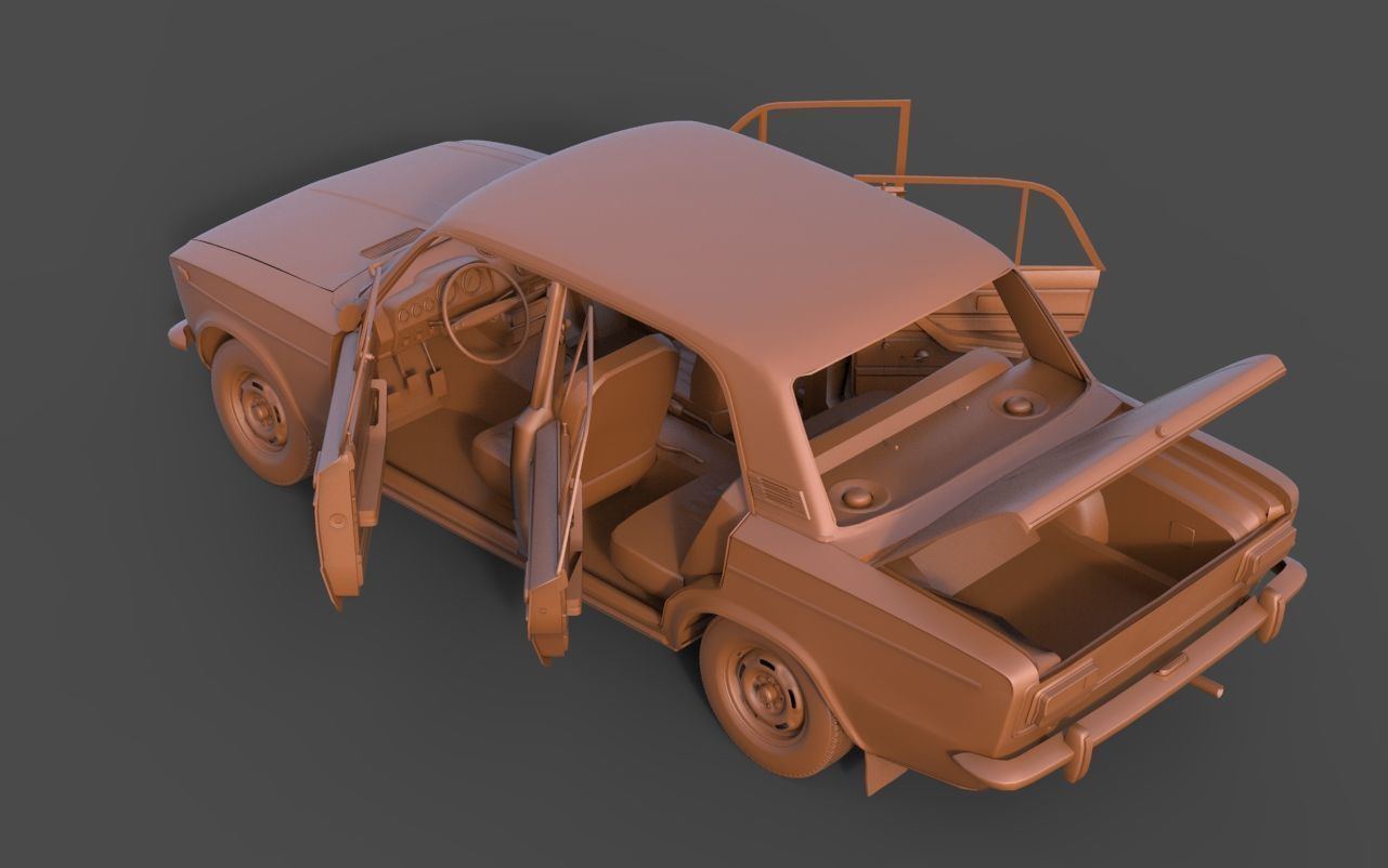 Vaz 2103 3D print model_4