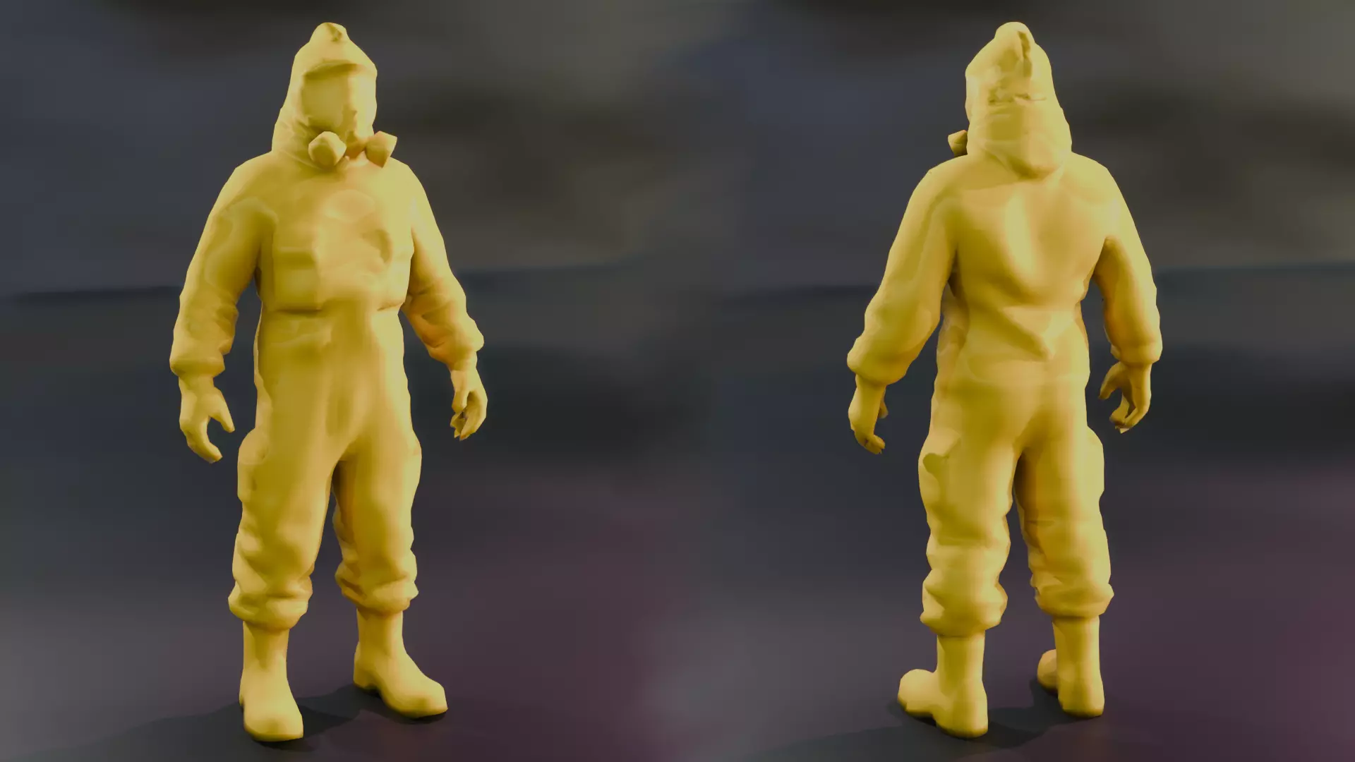 HAZMAT SUIT NBC Low Poly Low-poly 3D model