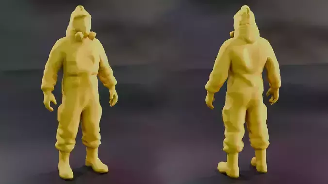 HAZMAT SUIT NBC Low Poly