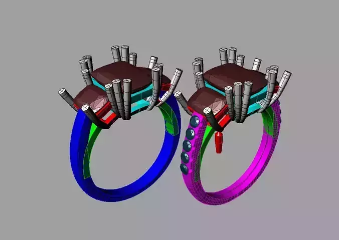Ring Emerald Solitarie trilogy  Trsme