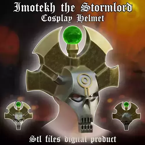 Necron Imotekh the Stormlord Cosplay Outfit Helmet