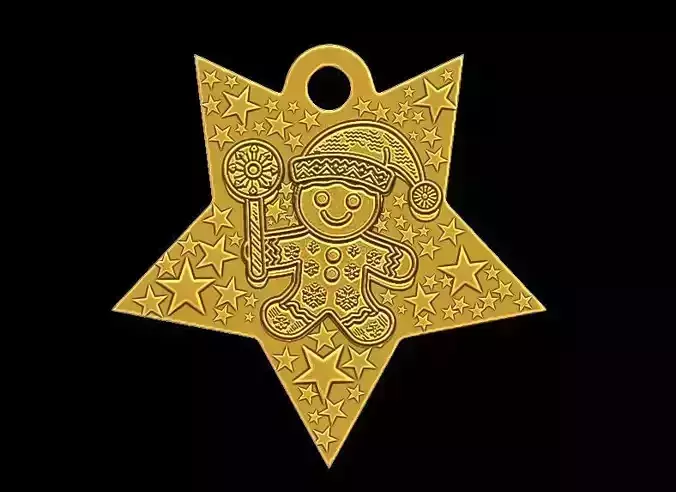 Ginger Bread Ornament and Pendant 3D print model