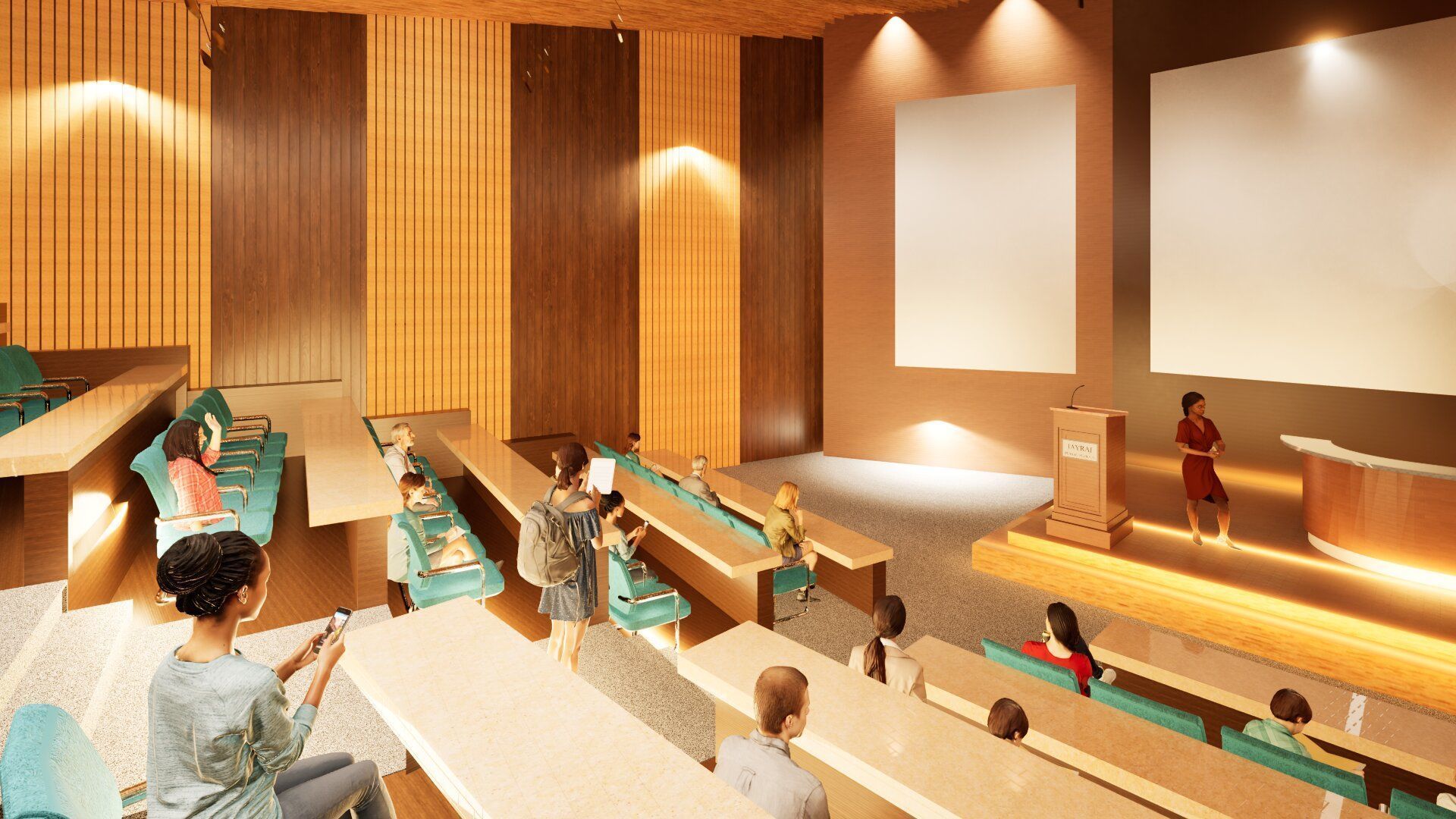 3D model Detailed Interior Auditorium or Hall with acoustics VR / AR ...