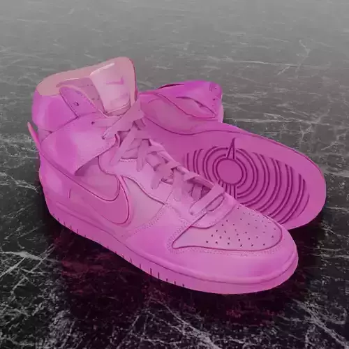 AMBUSH X NIKE DUNK HIGH COSMIC FUCHSIA 3D SHOES