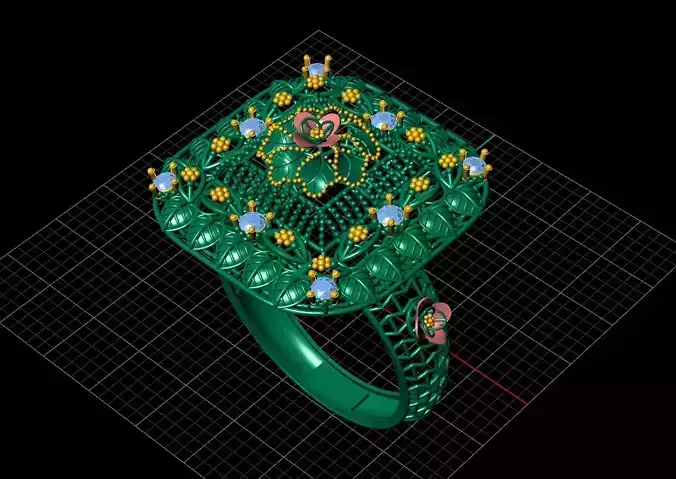 Beautiful light weight 3D print model rings ready for print 3D print model