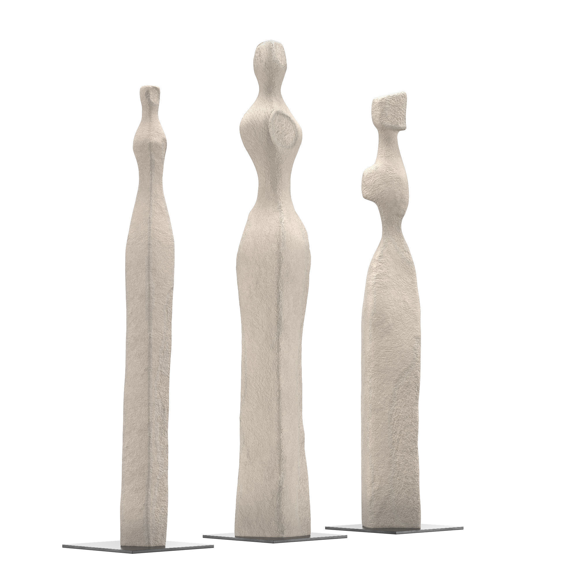 Eloise Short Floor Sculpture Collection 3D model_1