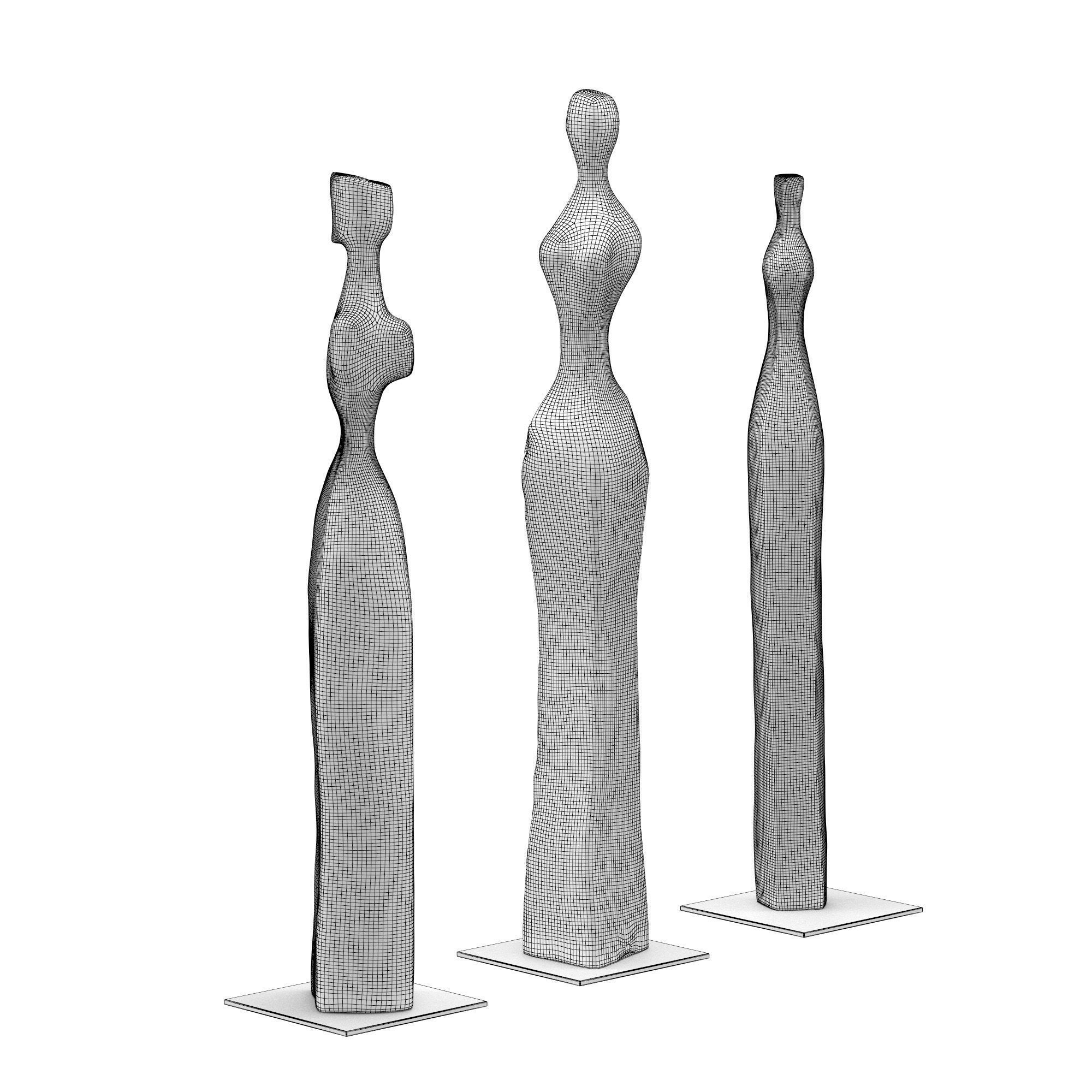 Eloise Short Floor Sculpture Collection 3D model_4