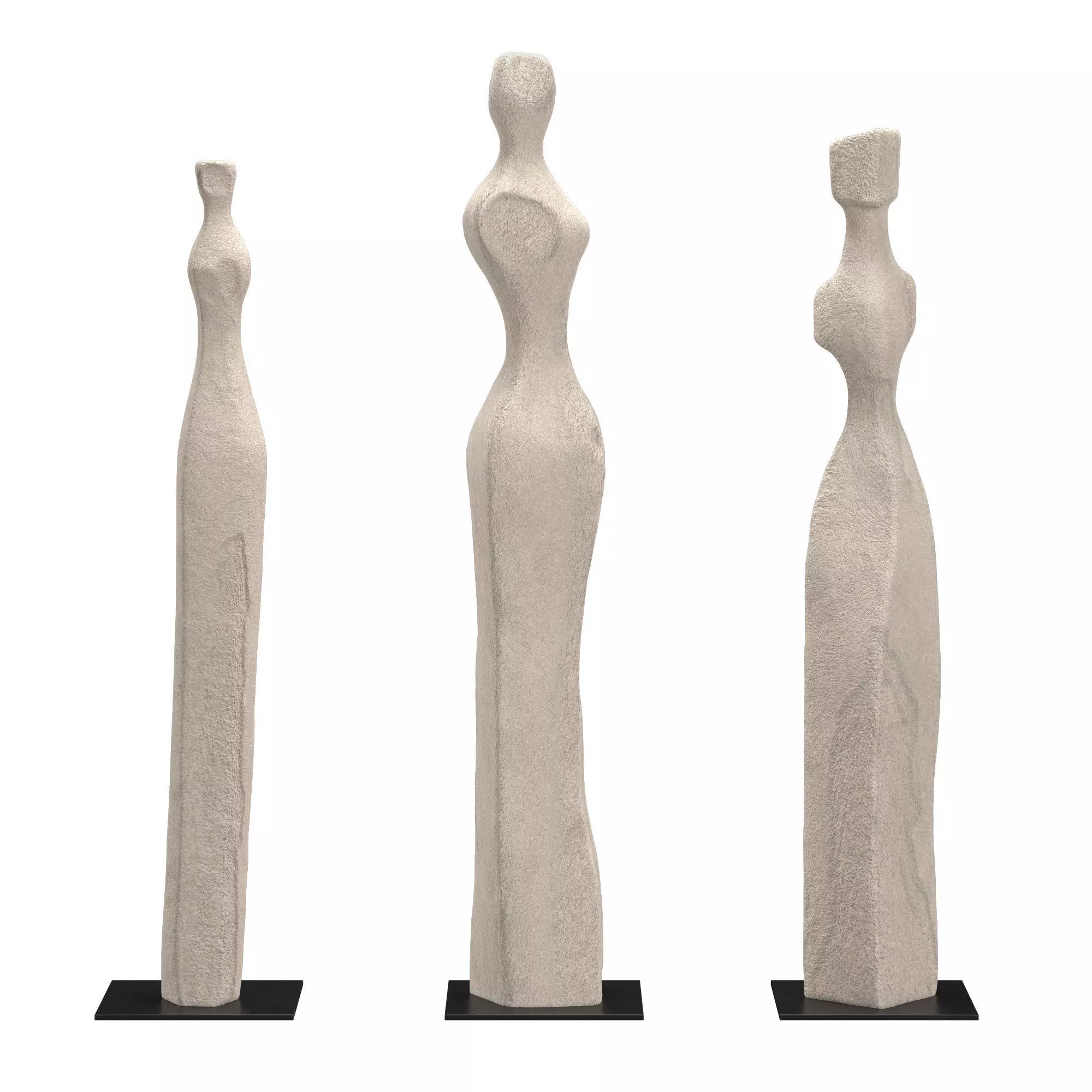 Eloise Short Floor Sculpture Collection 3D model_0