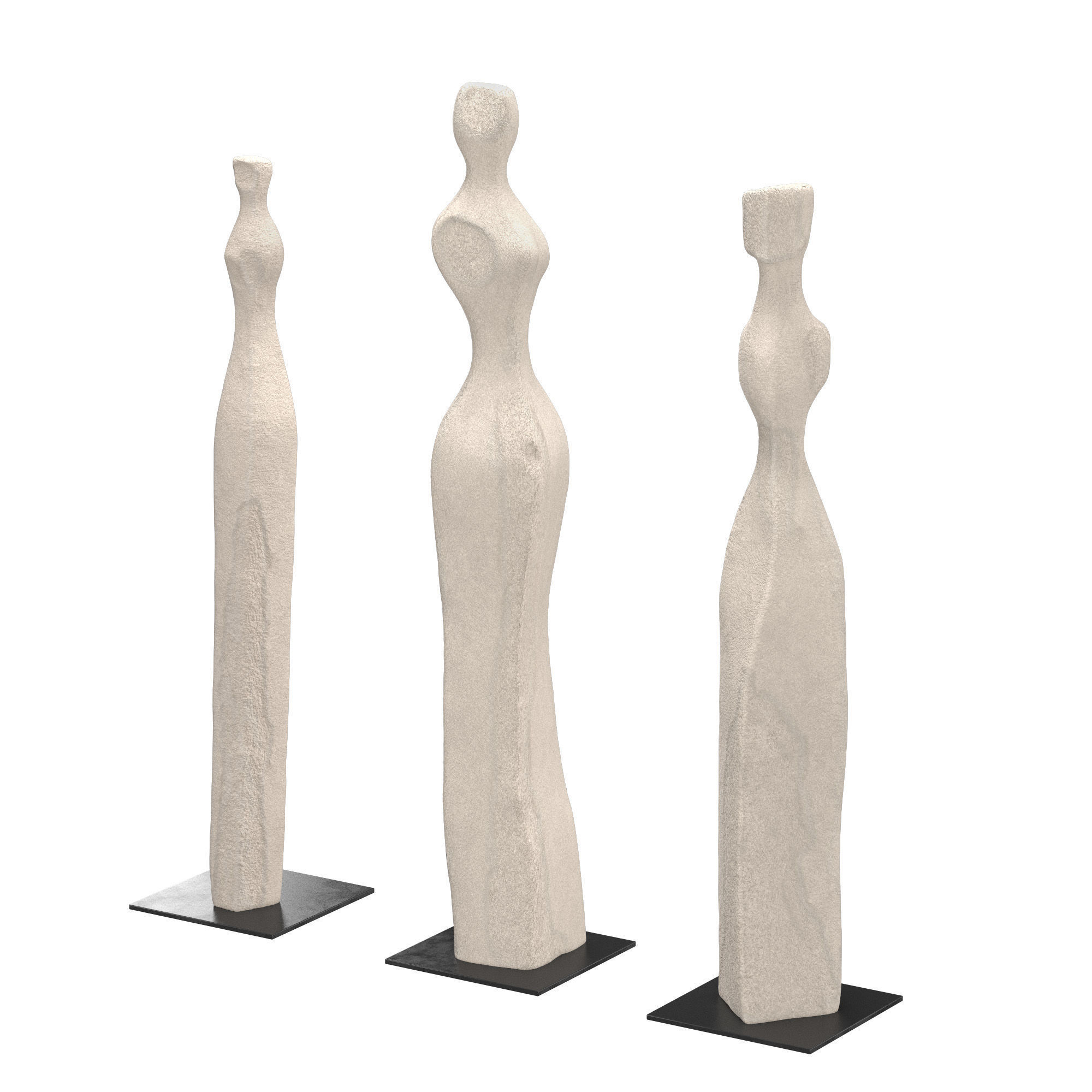 Eloise Short Floor Sculpture Collection 3D model_2