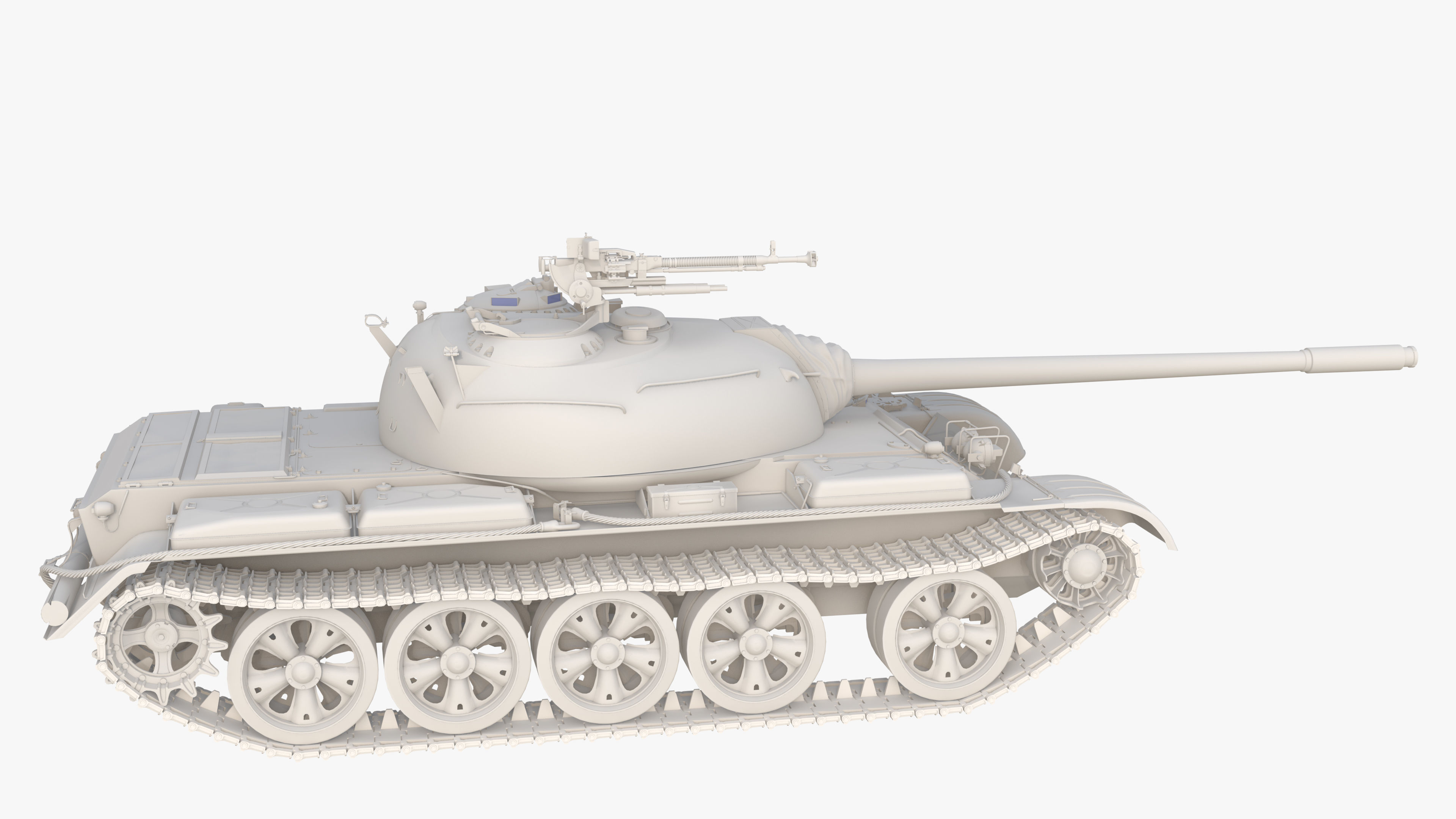 Type59 Tank Game model Low-poly 3D model_3