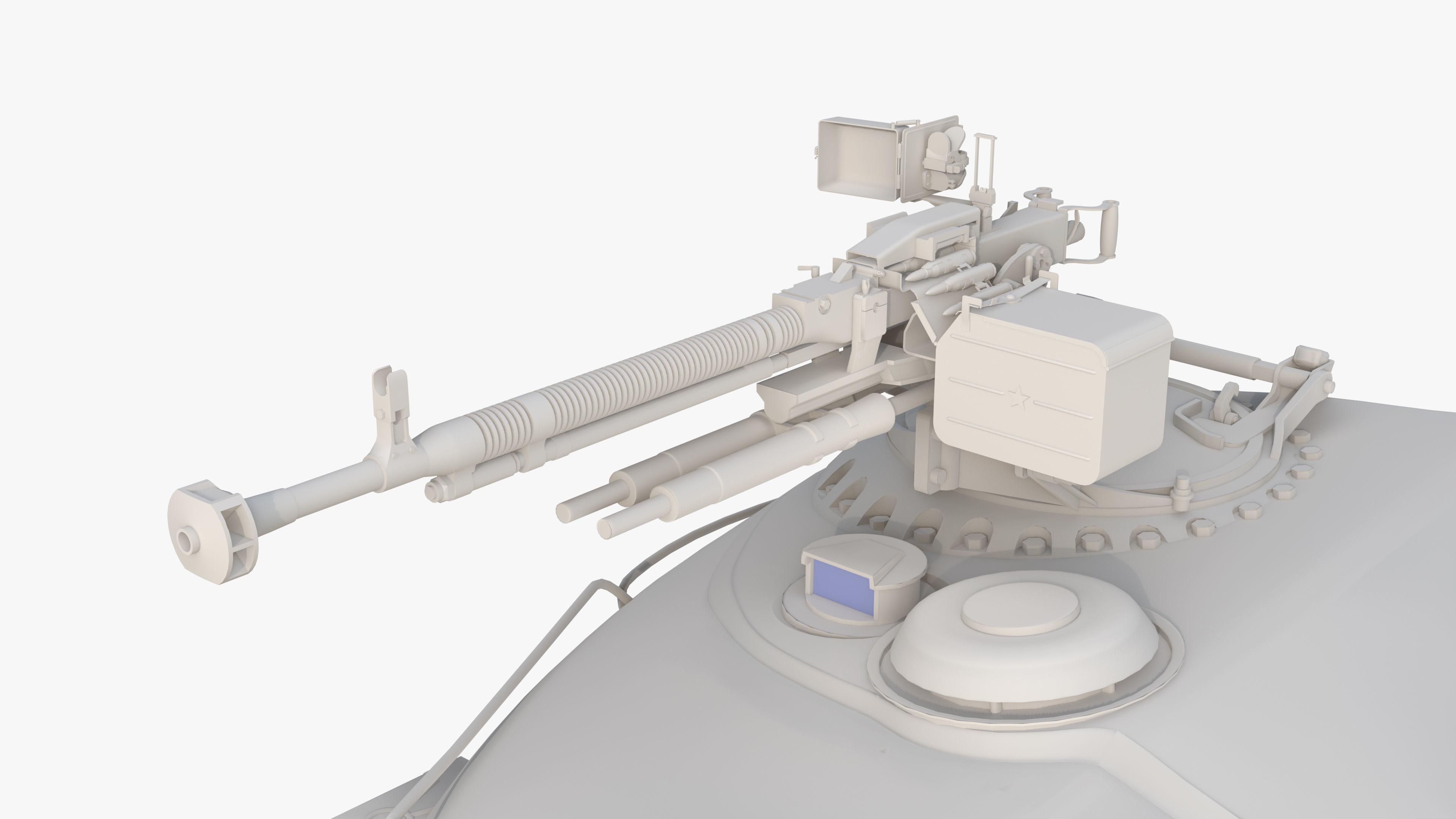 Type59 Tank Game model Low-poly 3D model_10