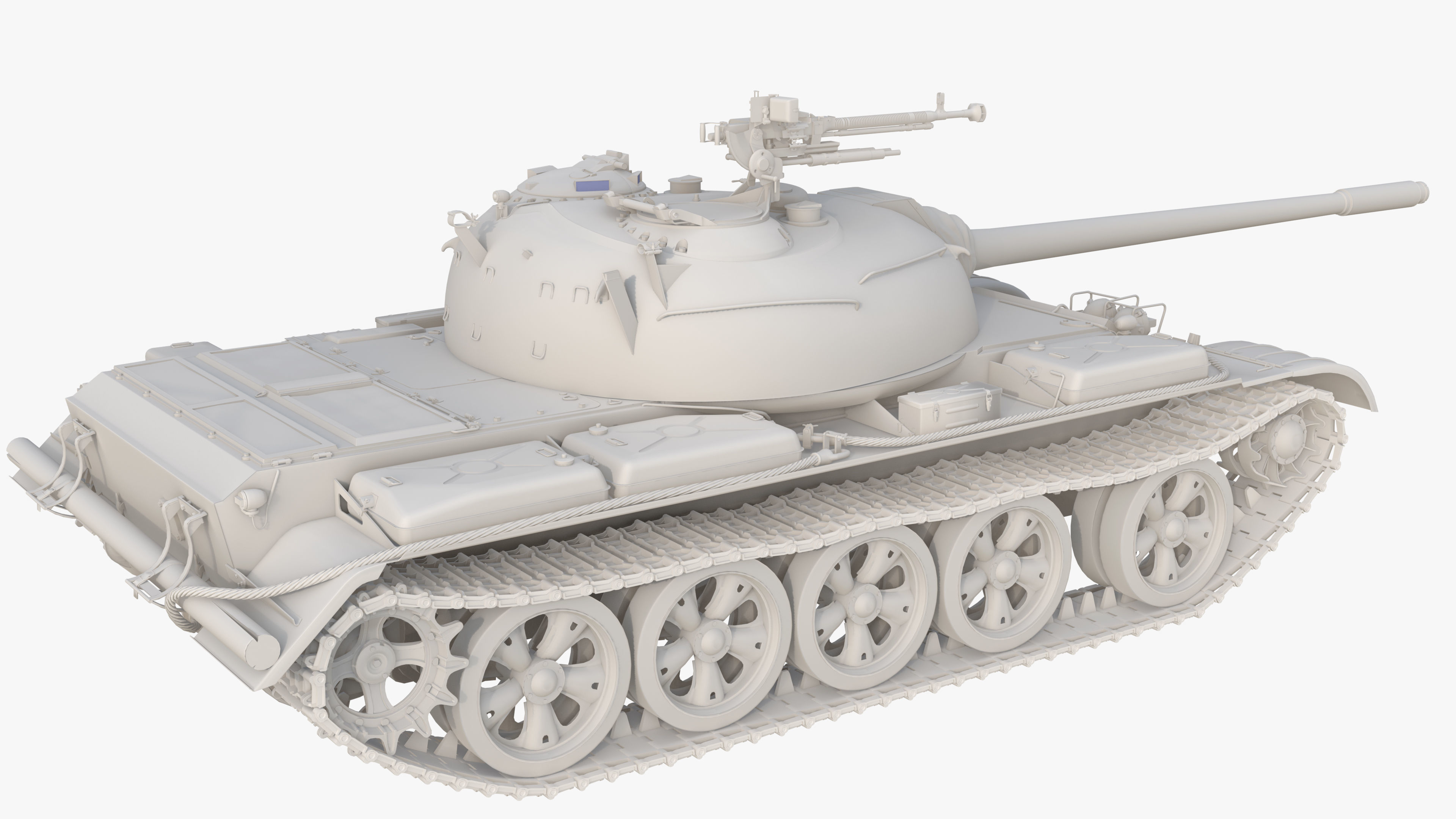 Type59 Tank Game model Low-poly 3D model_4