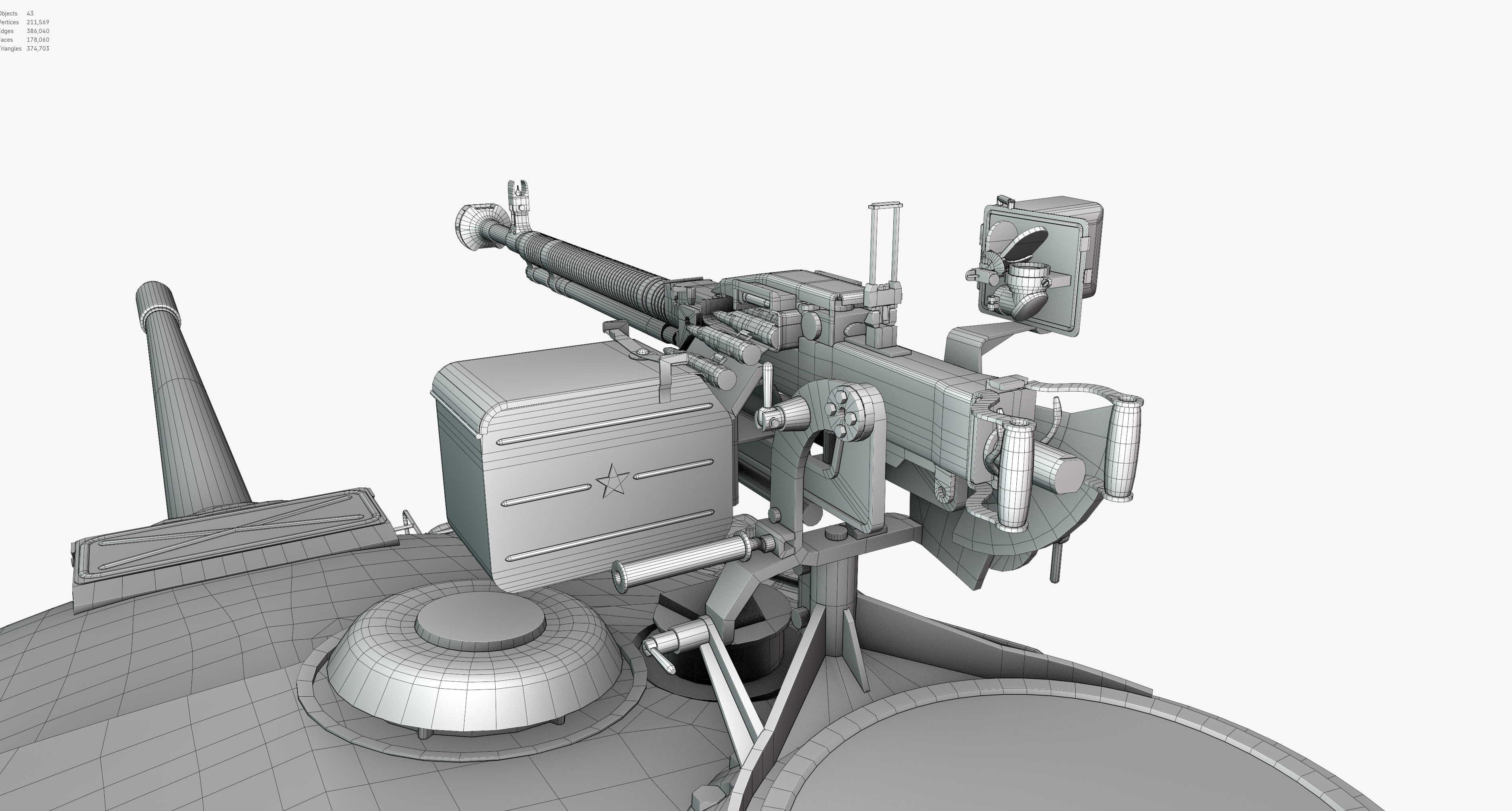 Type59 Tank Game model Low-poly 3D model_22