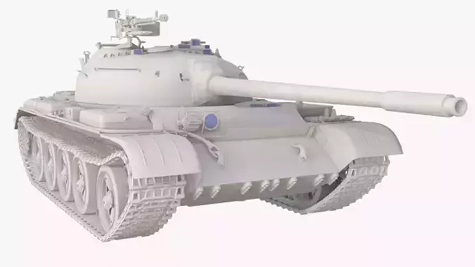 Type59 Tank Game model Low-poly 3D model Type59 Tank Game model Low-poly 3D model