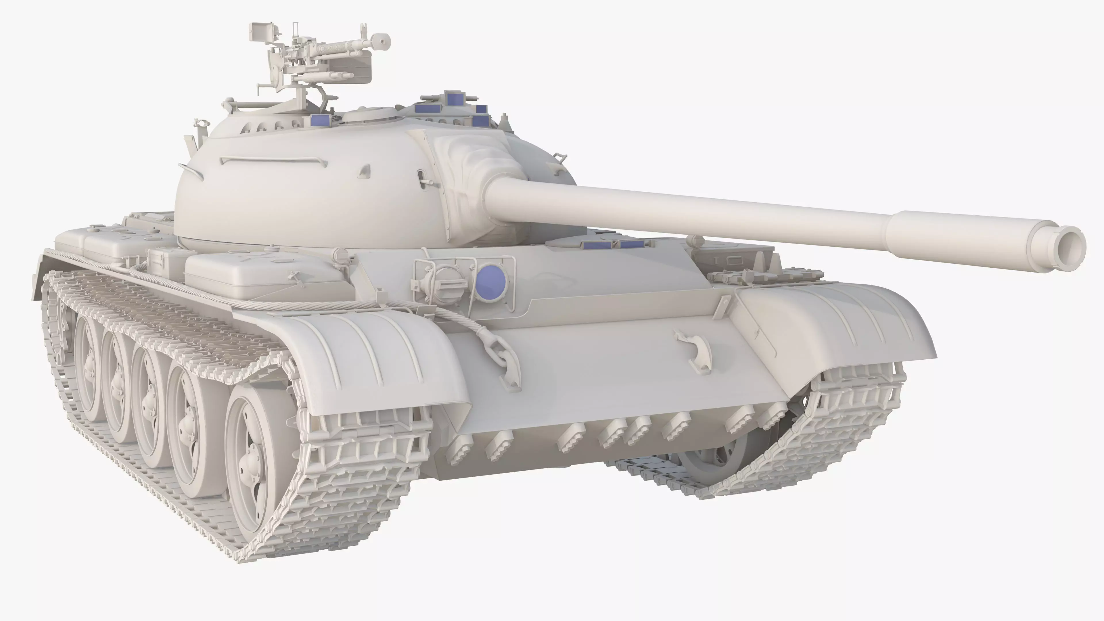 Type59 Tank Game model Low-poly 3D model_0