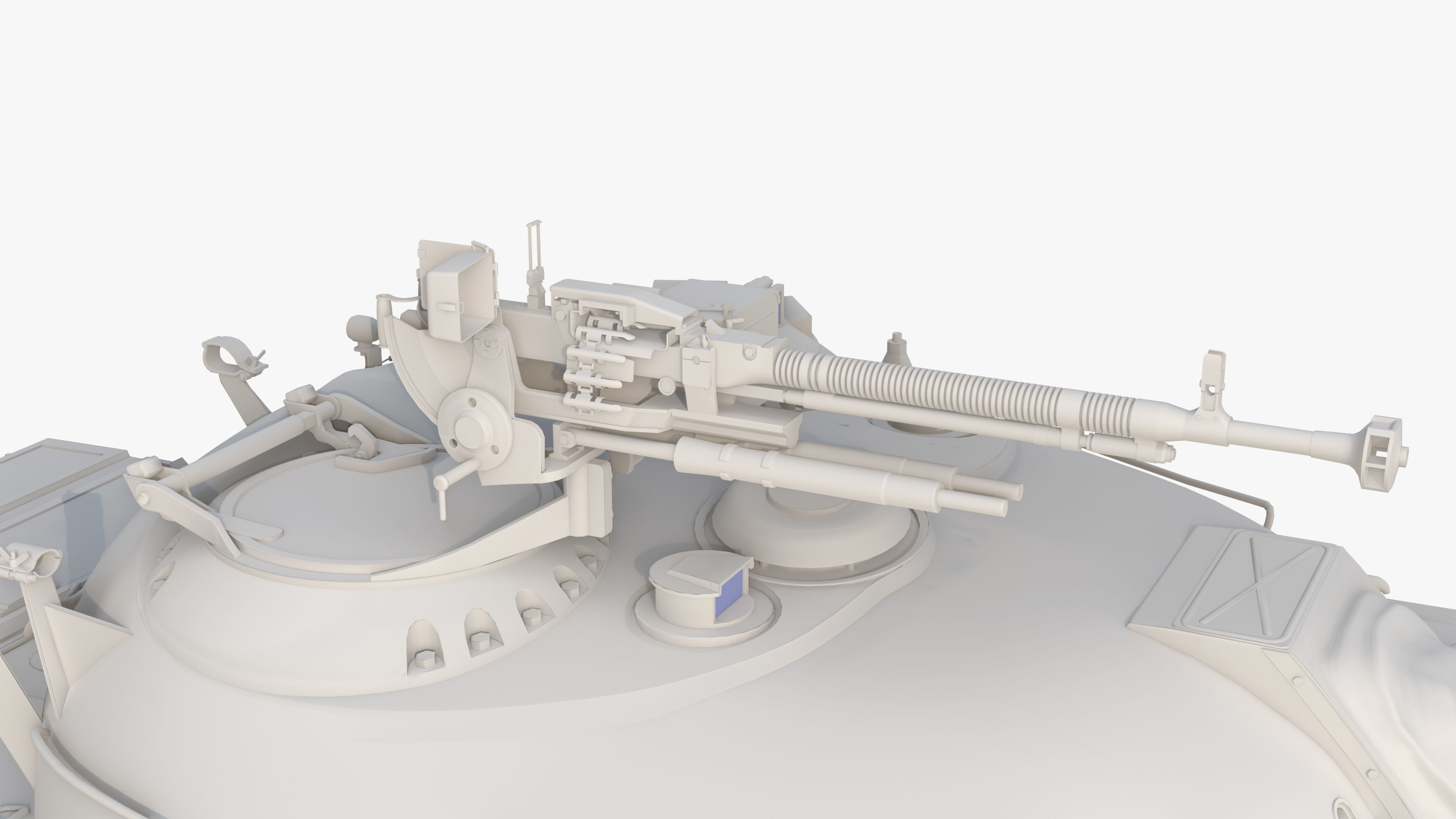 Type59 Tank Game model Low-poly 3D model_11