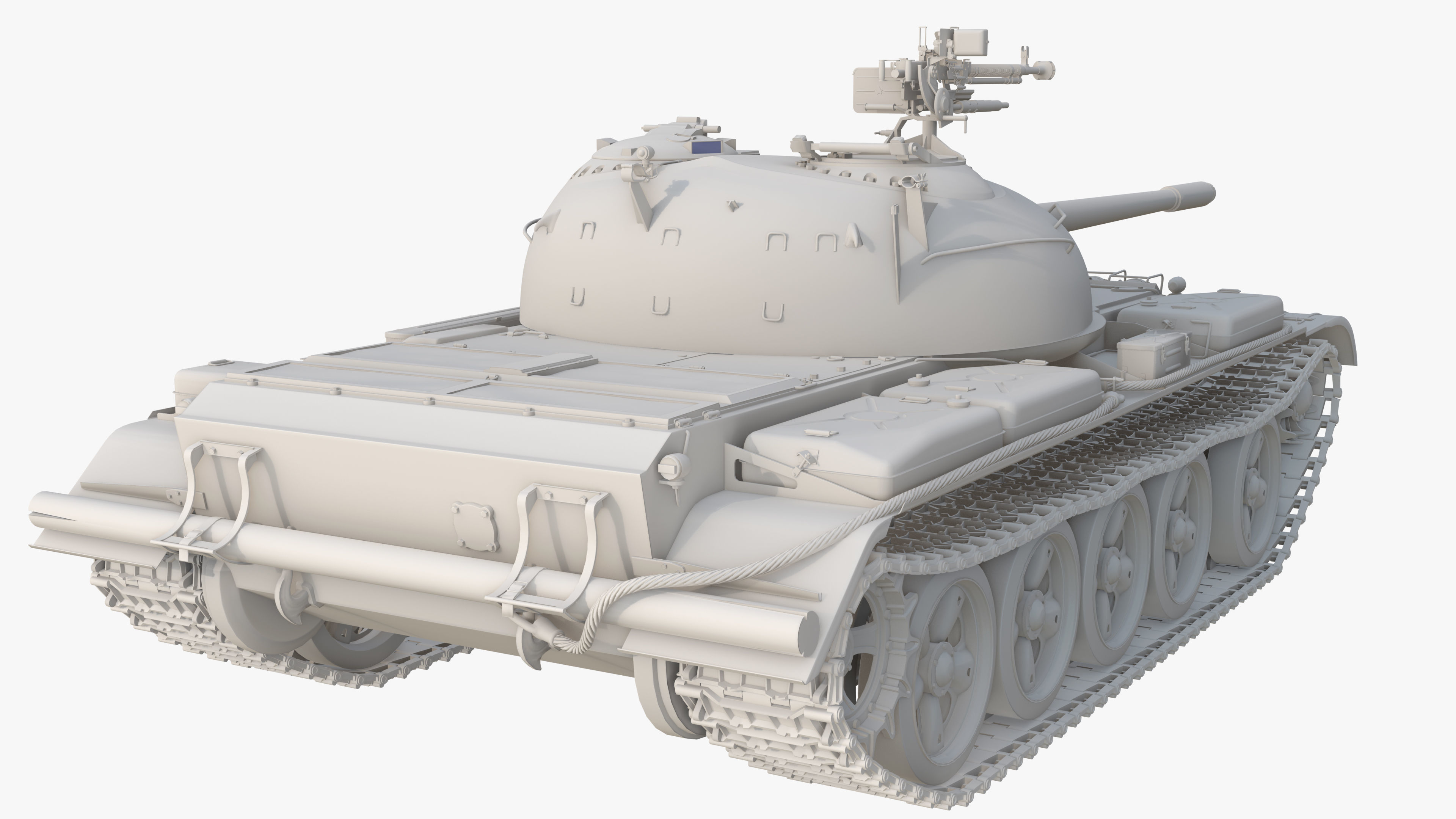 Type59 Tank Game model Low-poly 3D model_5