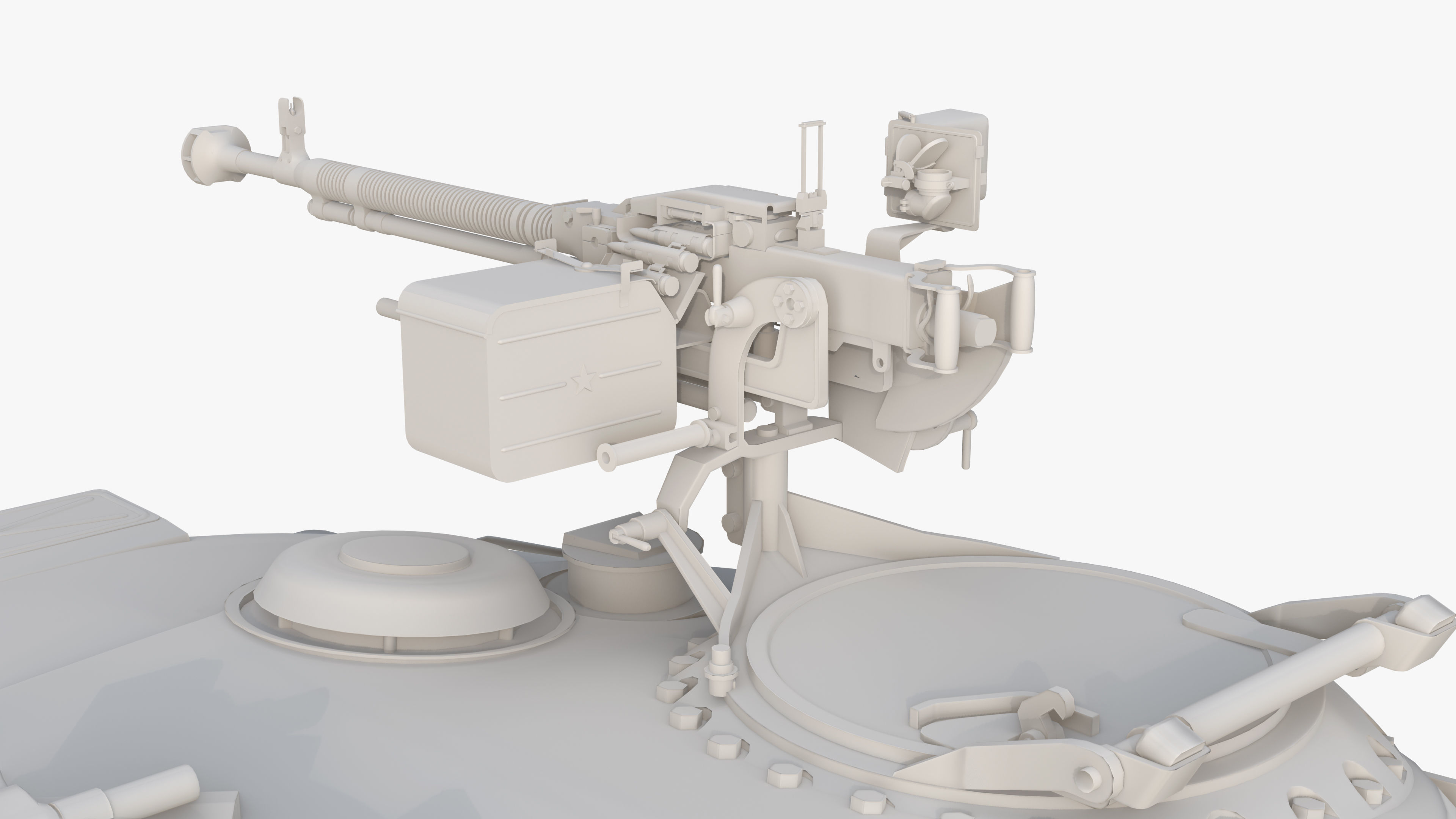 Type59 Tank Game model Low-poly 3D model_13