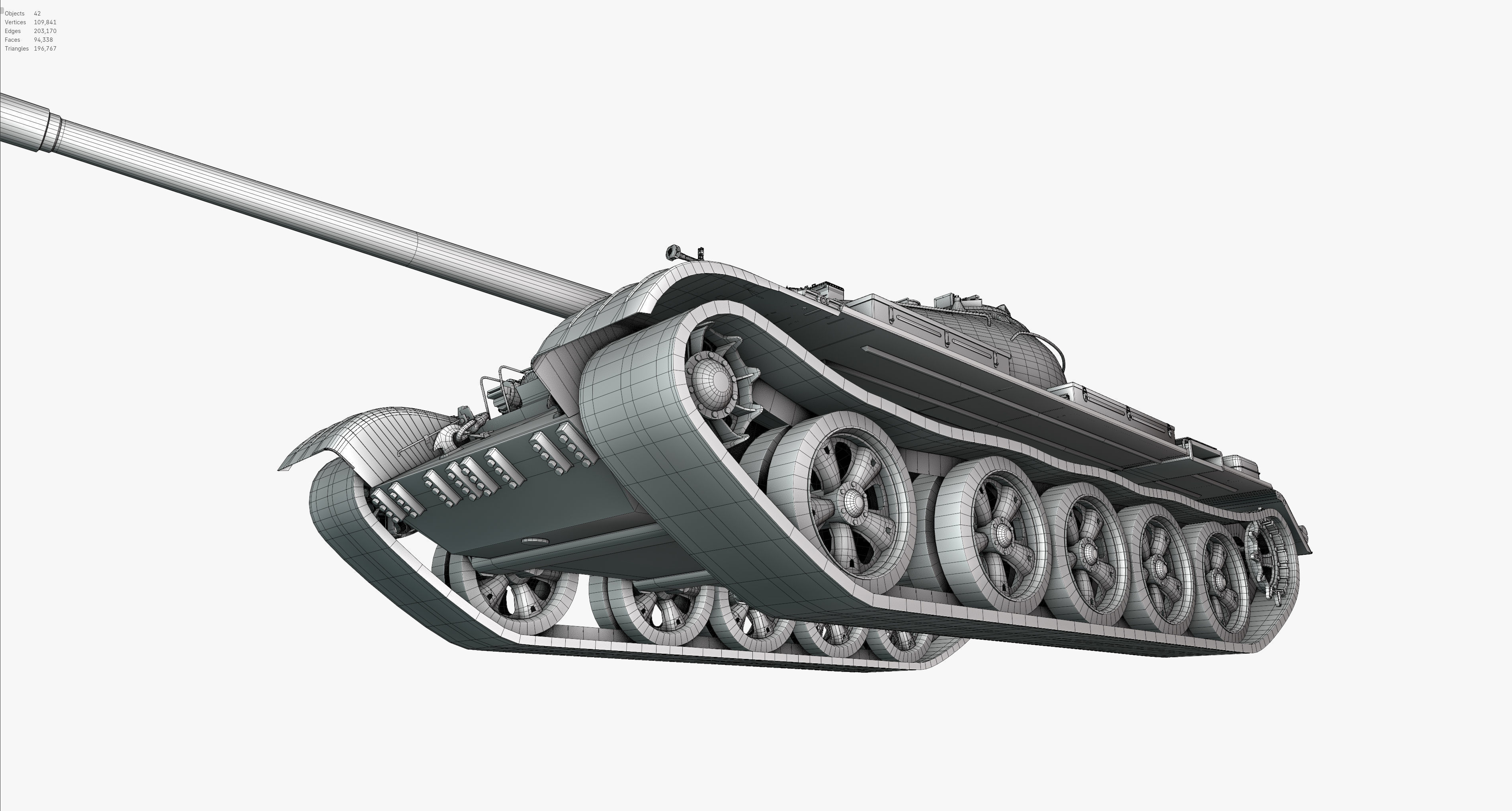 Type59 Tank Game model Low-poly 3D model_25