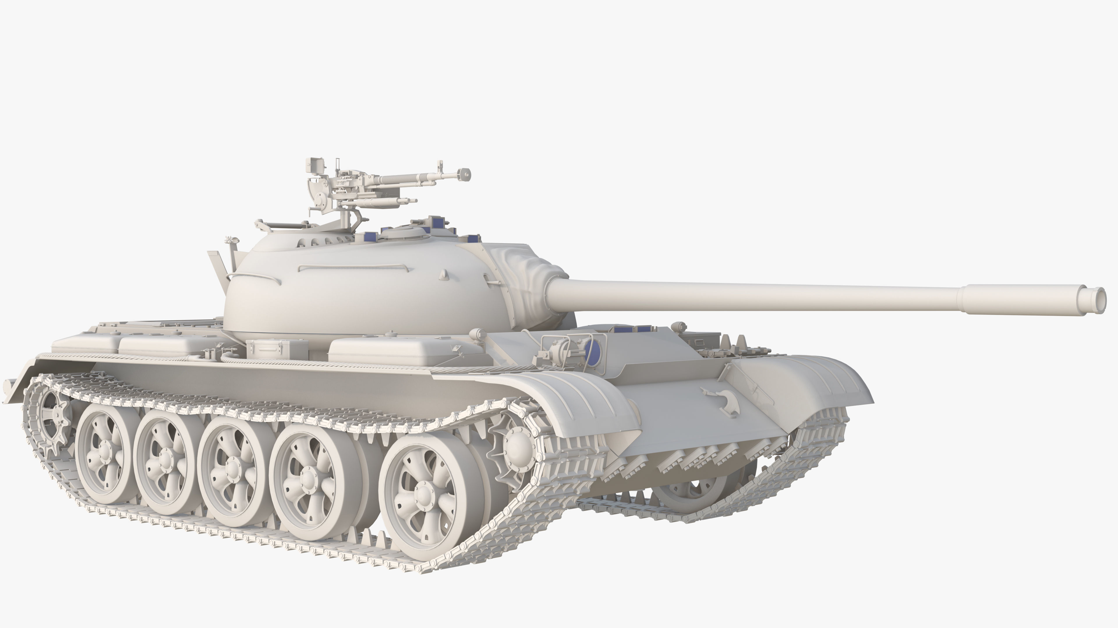 Type59 Tank Game model Low-poly 3D model_2