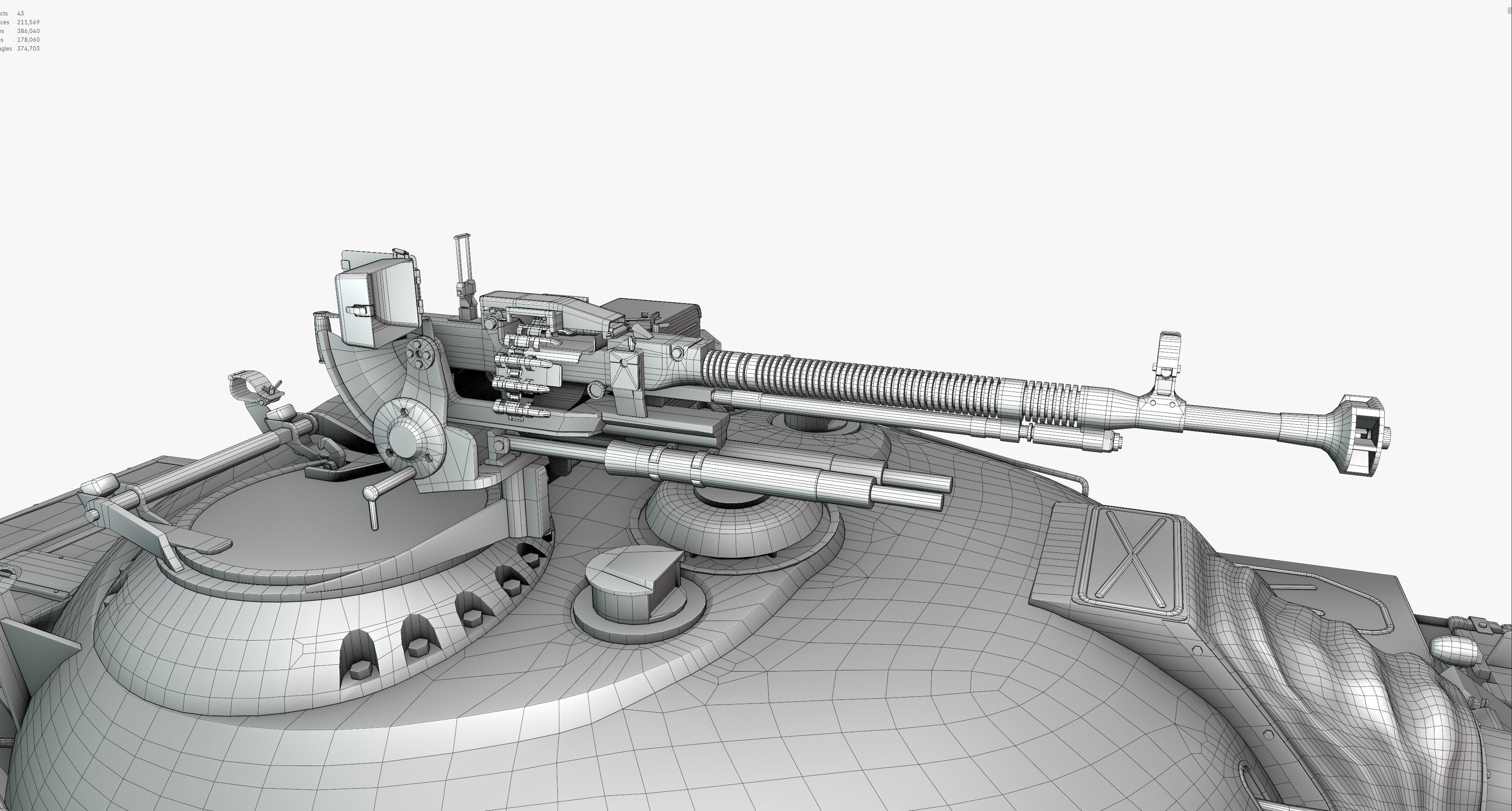 Type59 Tank Game model Low-poly 3D model_21