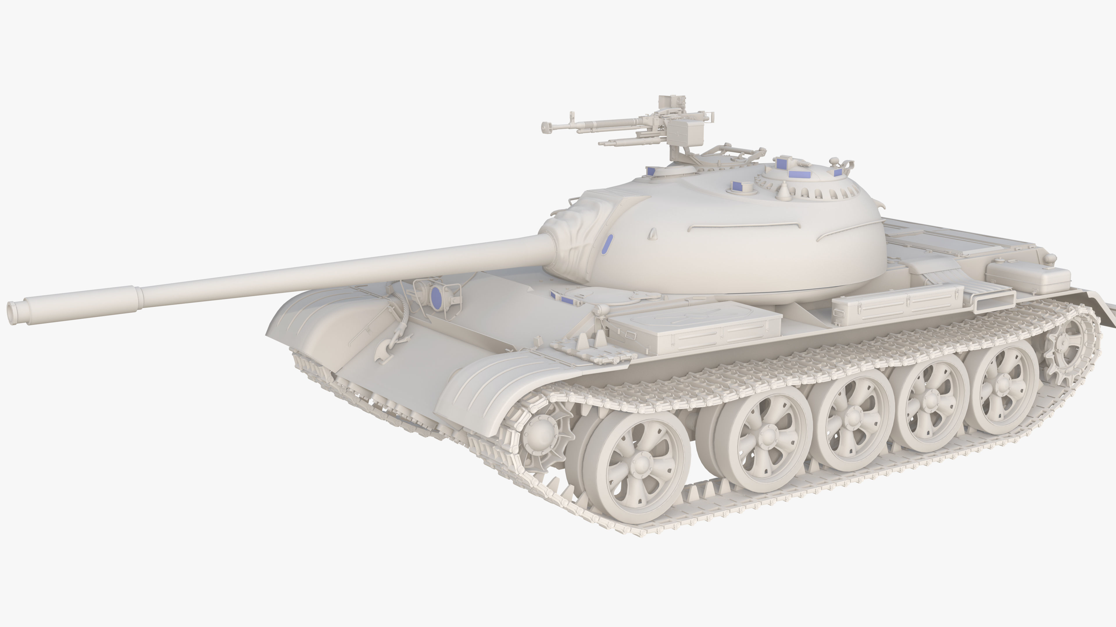 Type59 Tank Game model Low-poly 3D model_8