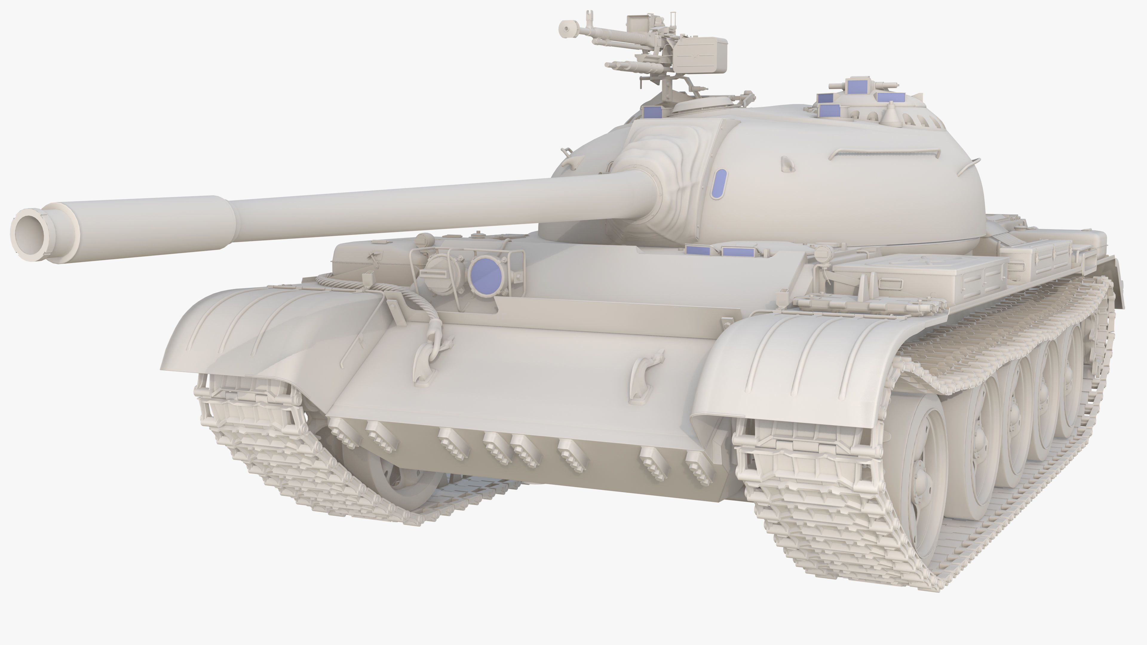 Type59 Tank Game model Low-poly 3D model_9