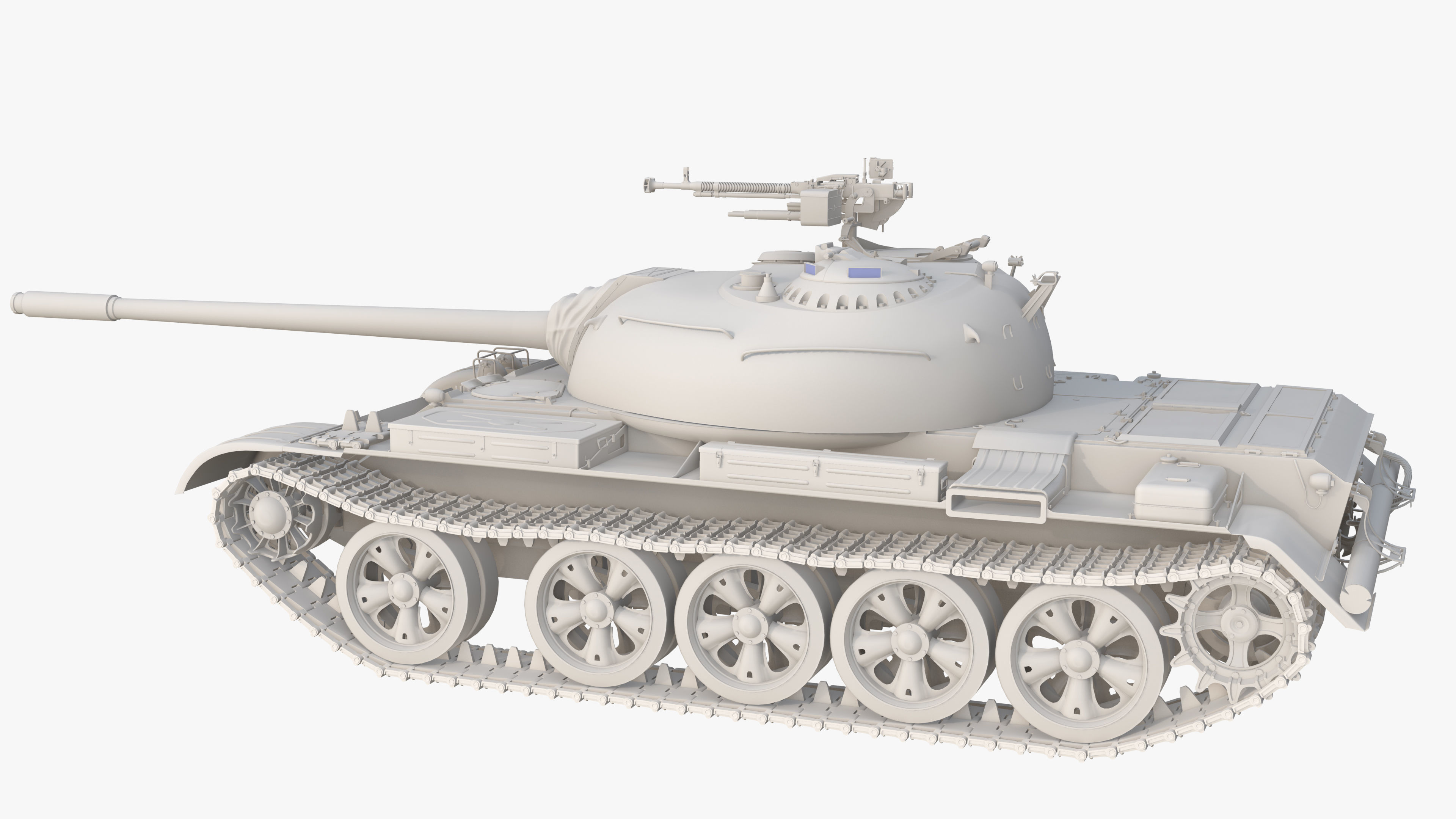 Type59 Tank Game model Low-poly 3D model_7