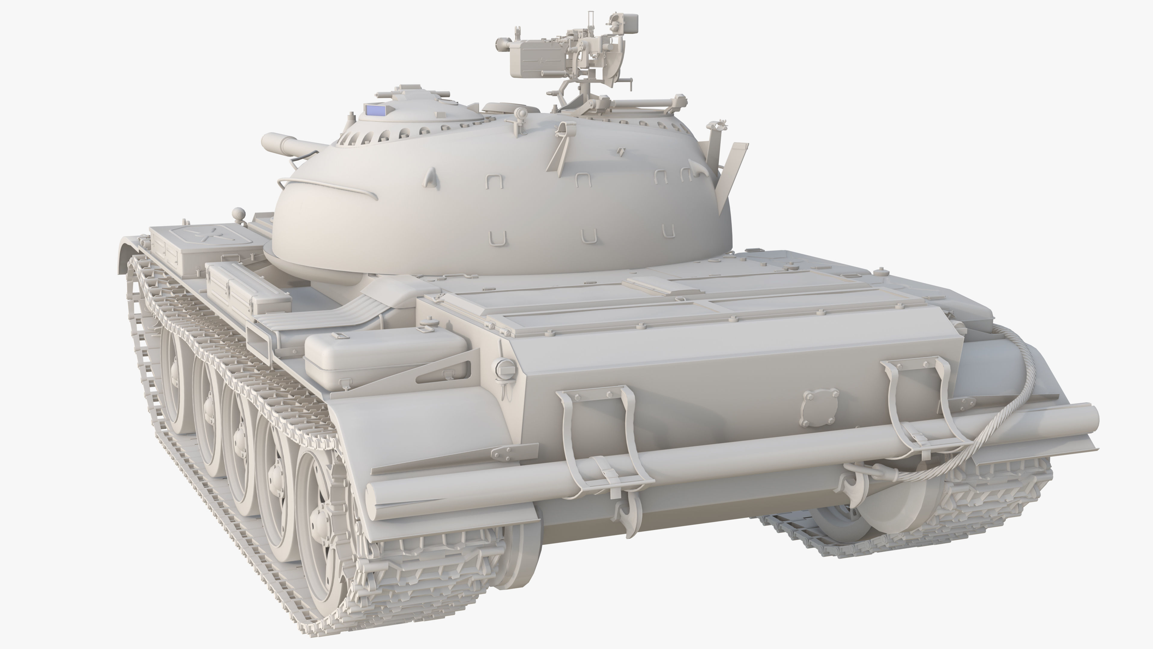 Type59 Tank Game model Low-poly 3D model_6