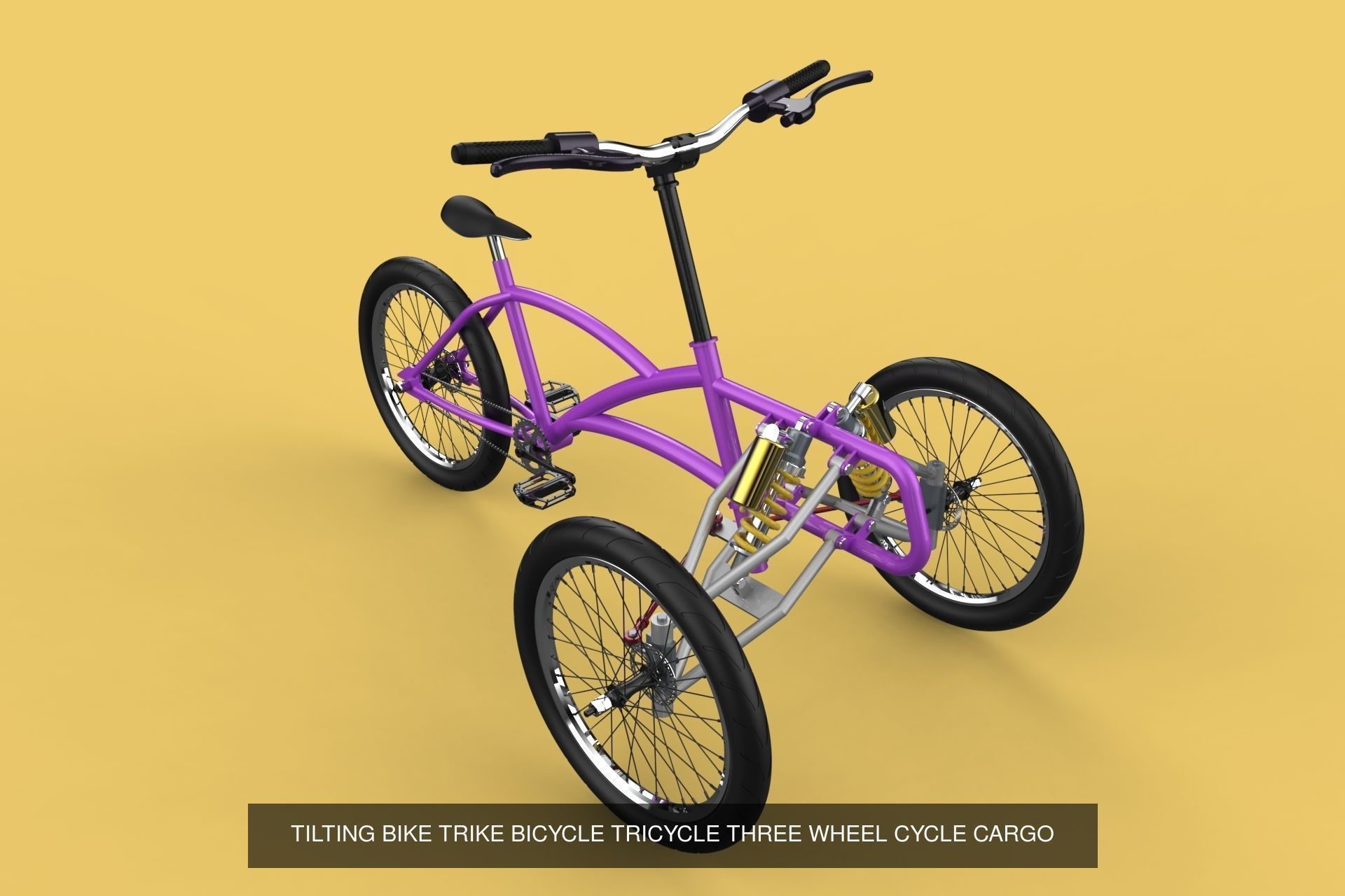 BIKE CYCLE BICYCLE TRIKE QUAD FOLDING ELECTRIC MTB GROUP PACK 3D Model Collection_10