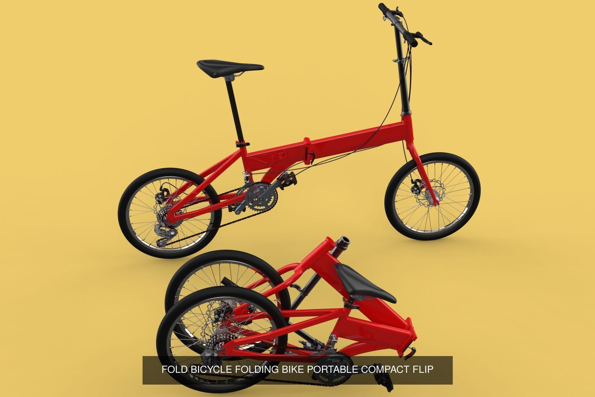 BIKE CYCLE BICYCLE TRIKE QUAD FOLDING ELECTRIC MTB GROUP PACK 3D Model Collection_7