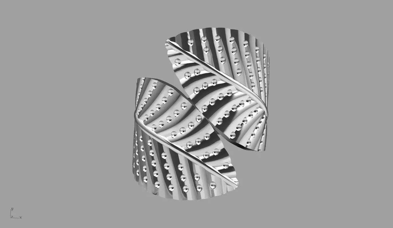 leaf ring 3D print model