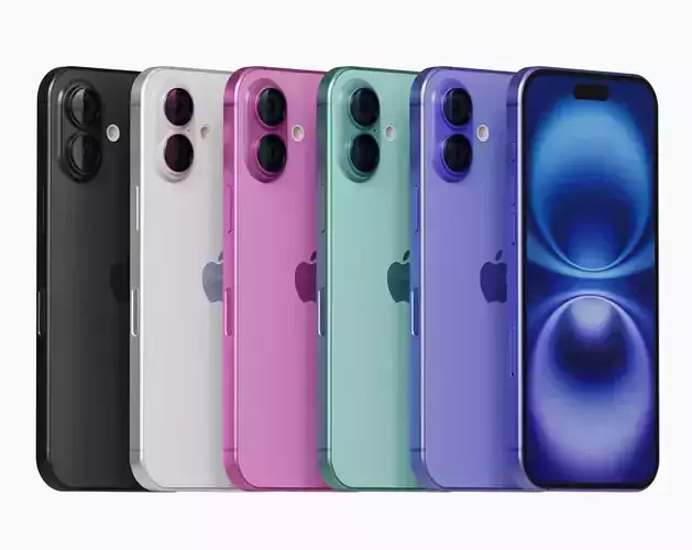 Iphone 16 Plus 3D Models All Colors