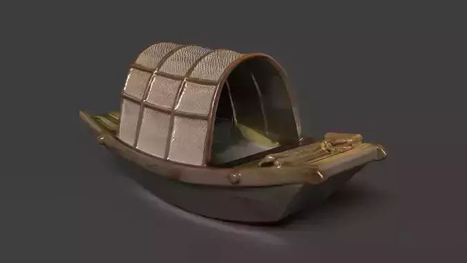 Chinese wooden boat  figure 