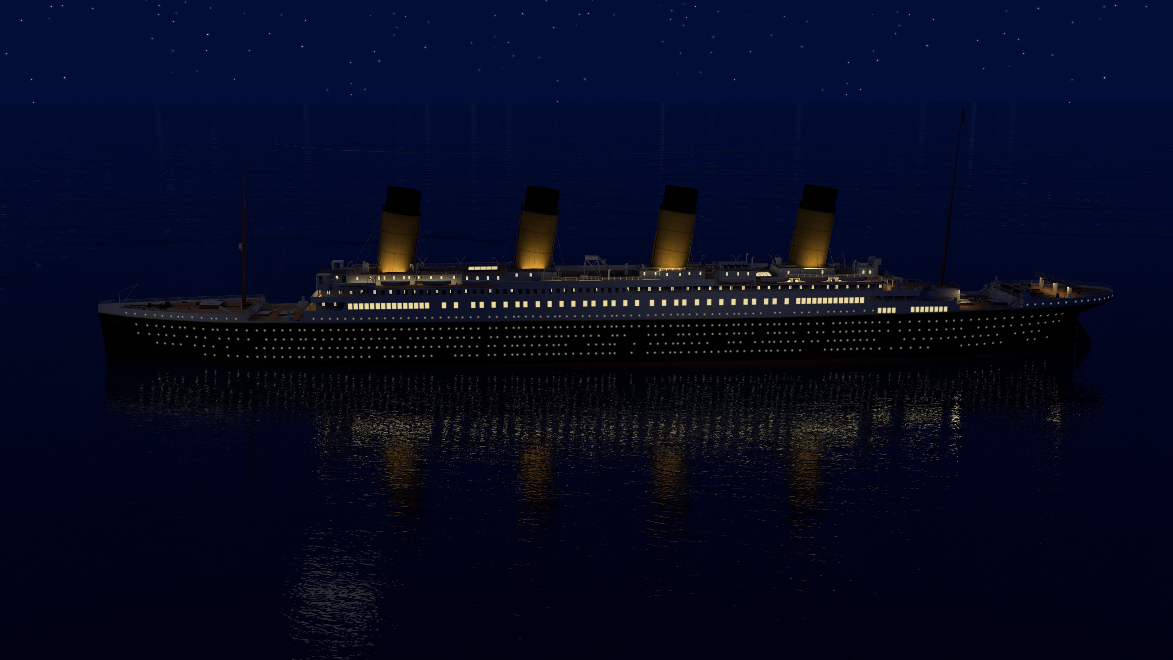 RMS Titanic ship PBR Low-poly 3D model_27