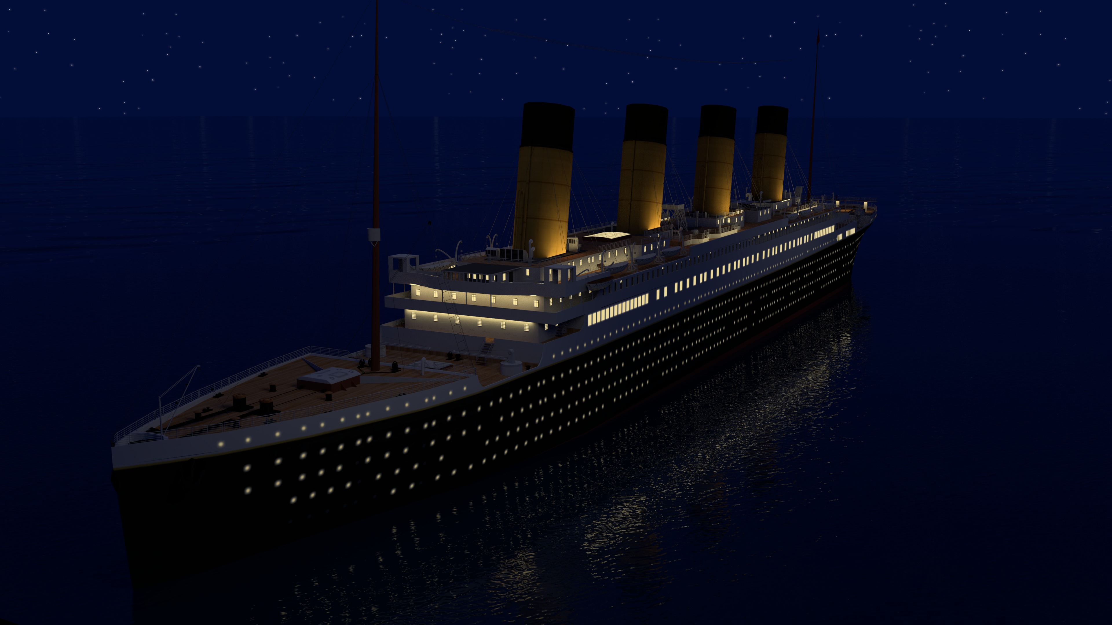 RMS Titanic ship PBR Low-poly 3D model_3