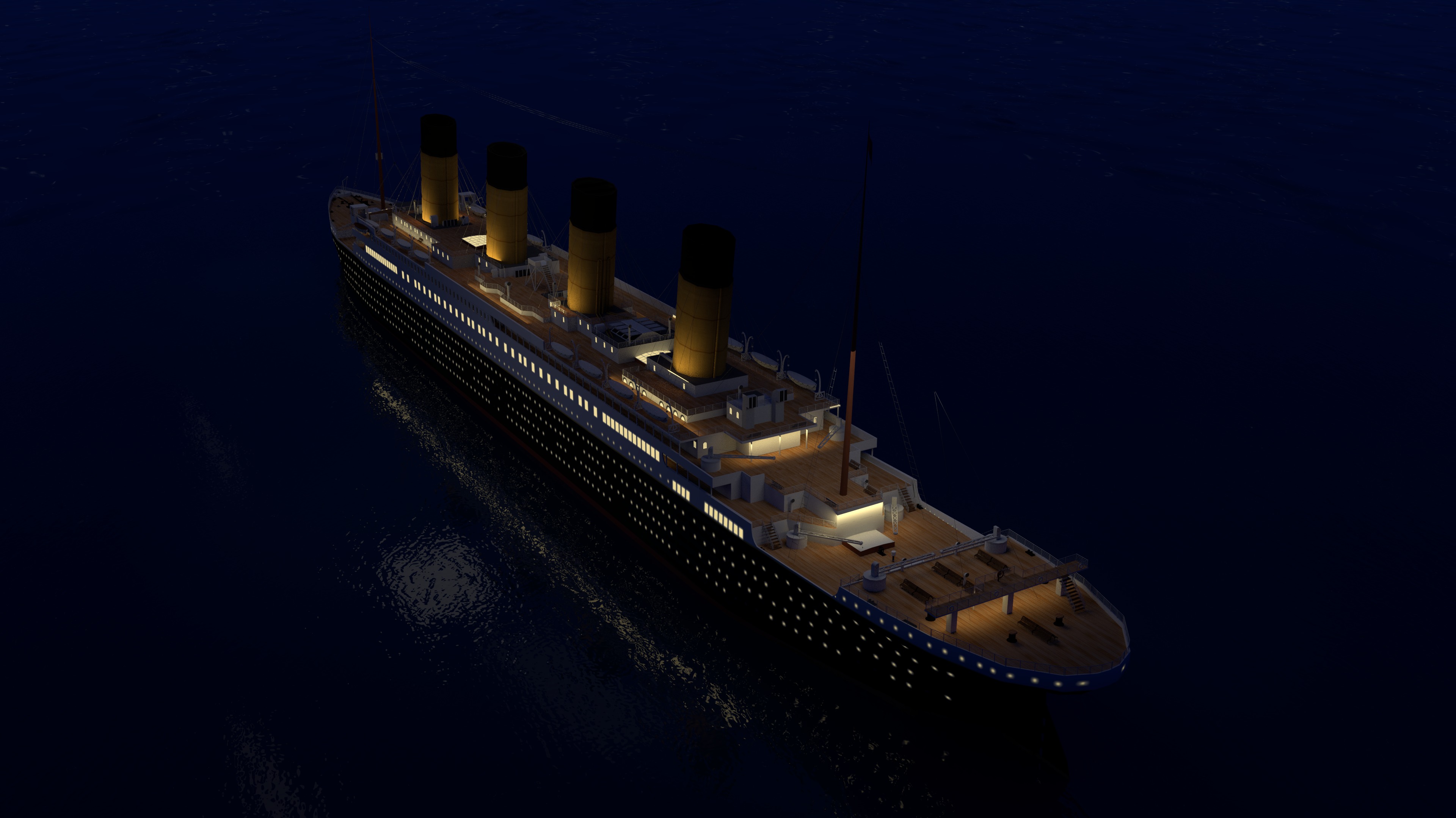 RMS Titanic ship PBR Low-poly 3D model_25