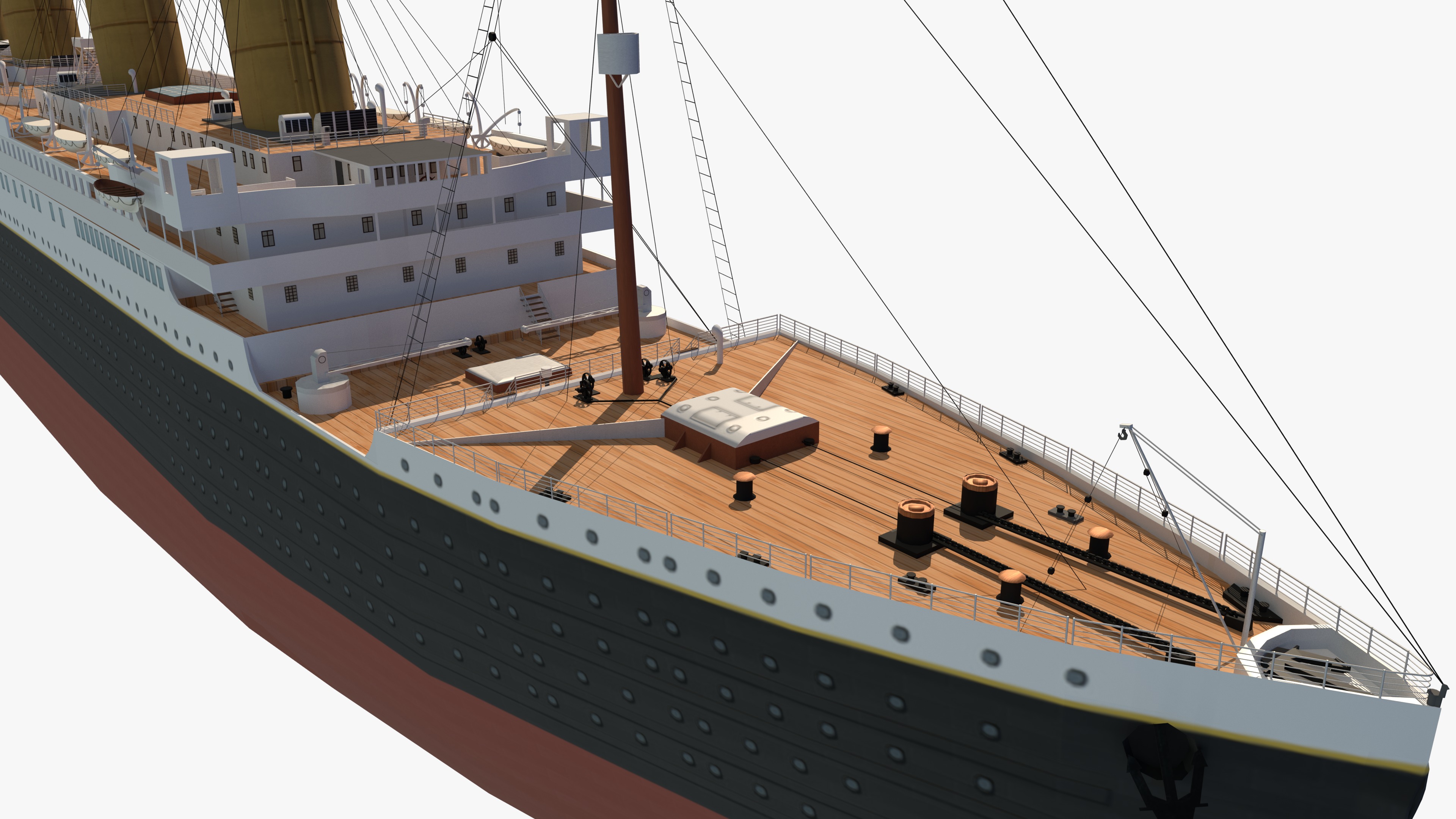 RMS Titanic ship PBR Low-poly 3D model_20