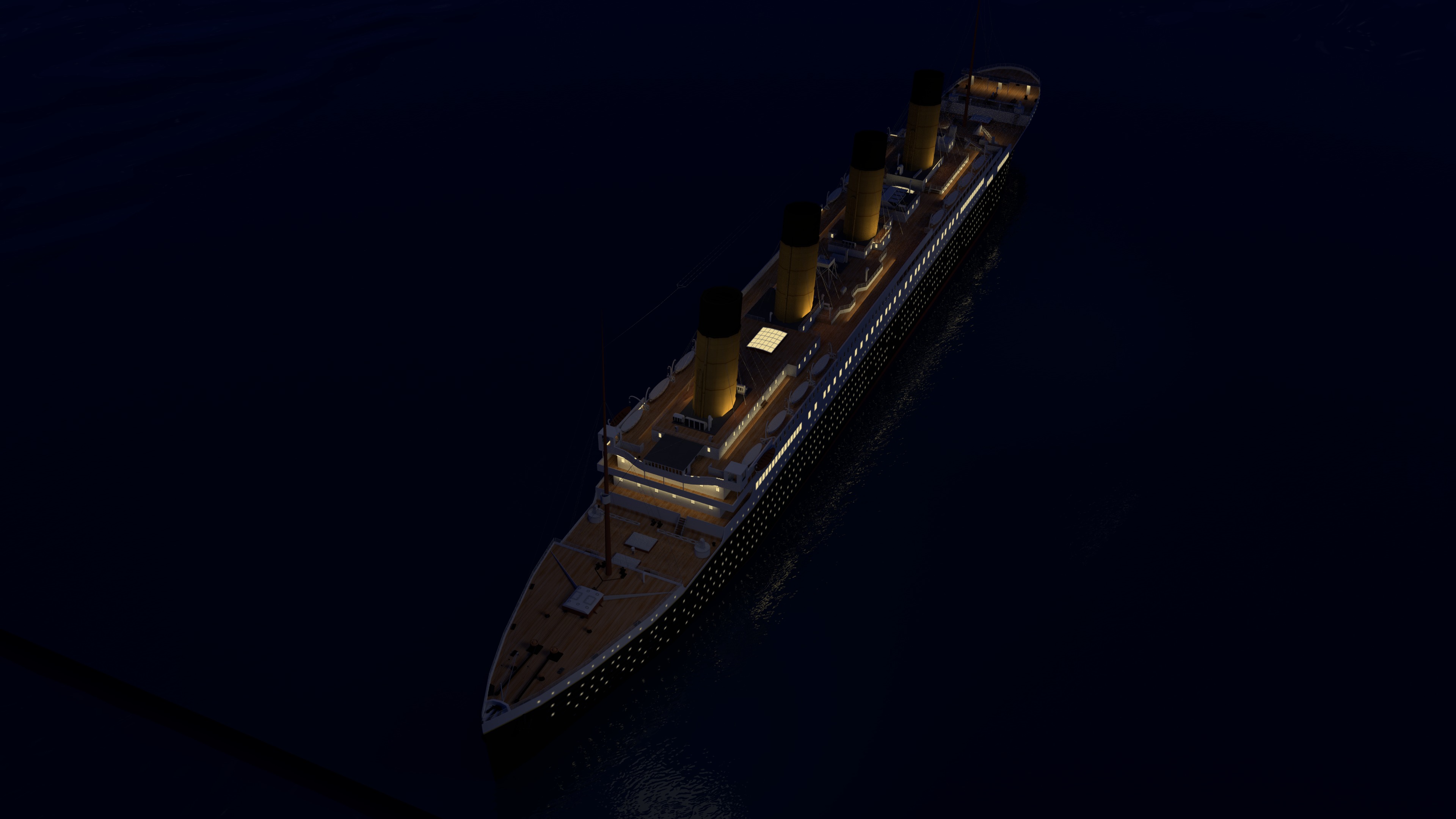 RMS Titanic ship PBR Low-poly 3D model_5