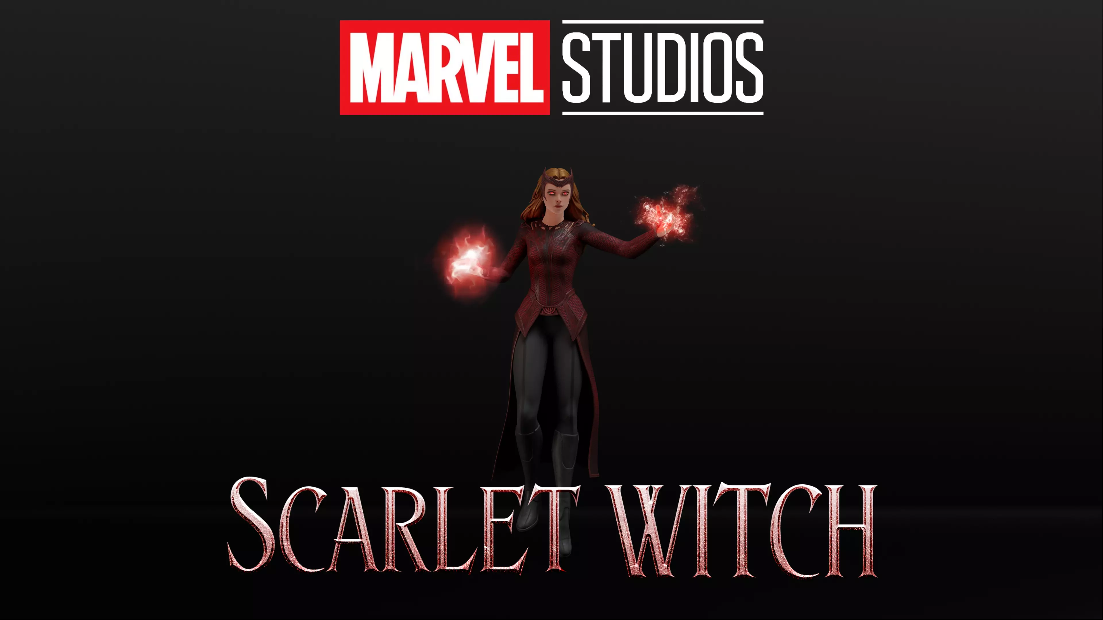 Scarlet Witch Low-poly 3D model