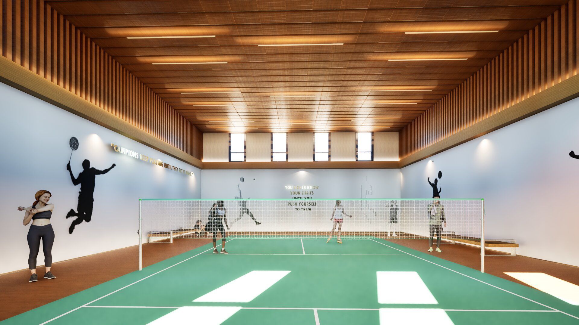 Indoor Badminton and Tennis Court 3D Model Low-poly 3D model_17