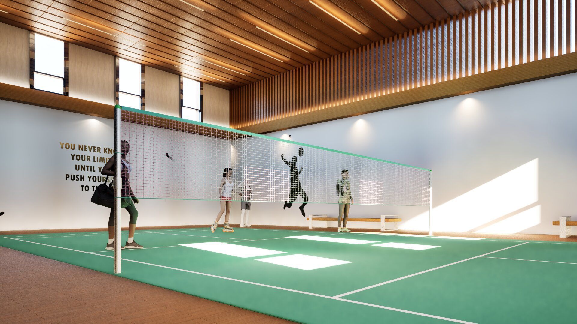 Indoor Badminton and Tennis Court 3D Model Low-poly 3D model_16