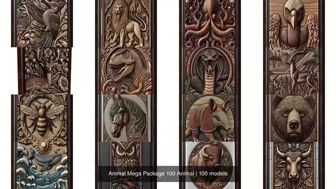 Animal Mega Package 100 Animal 3D Model Collection