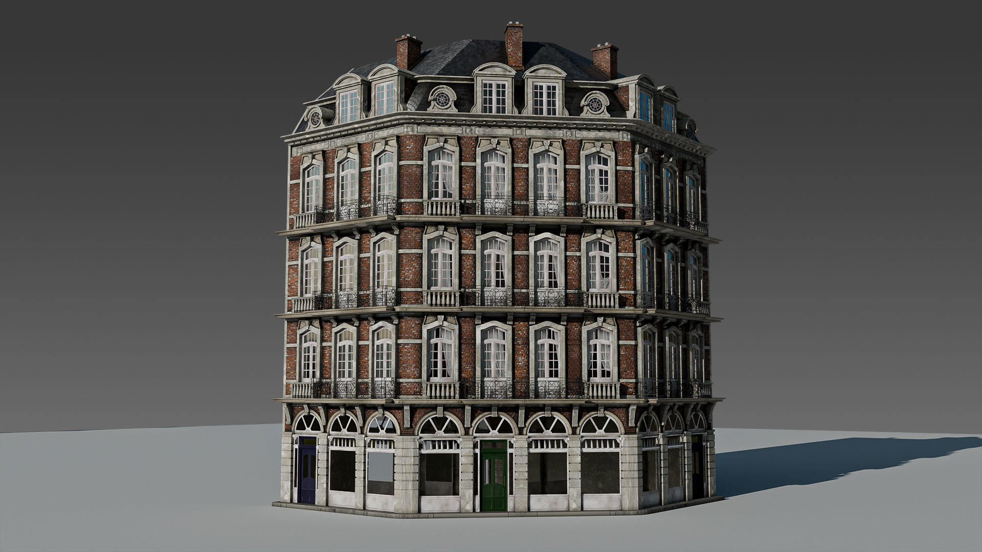 Classic European Modular Apartment 3D model_20
