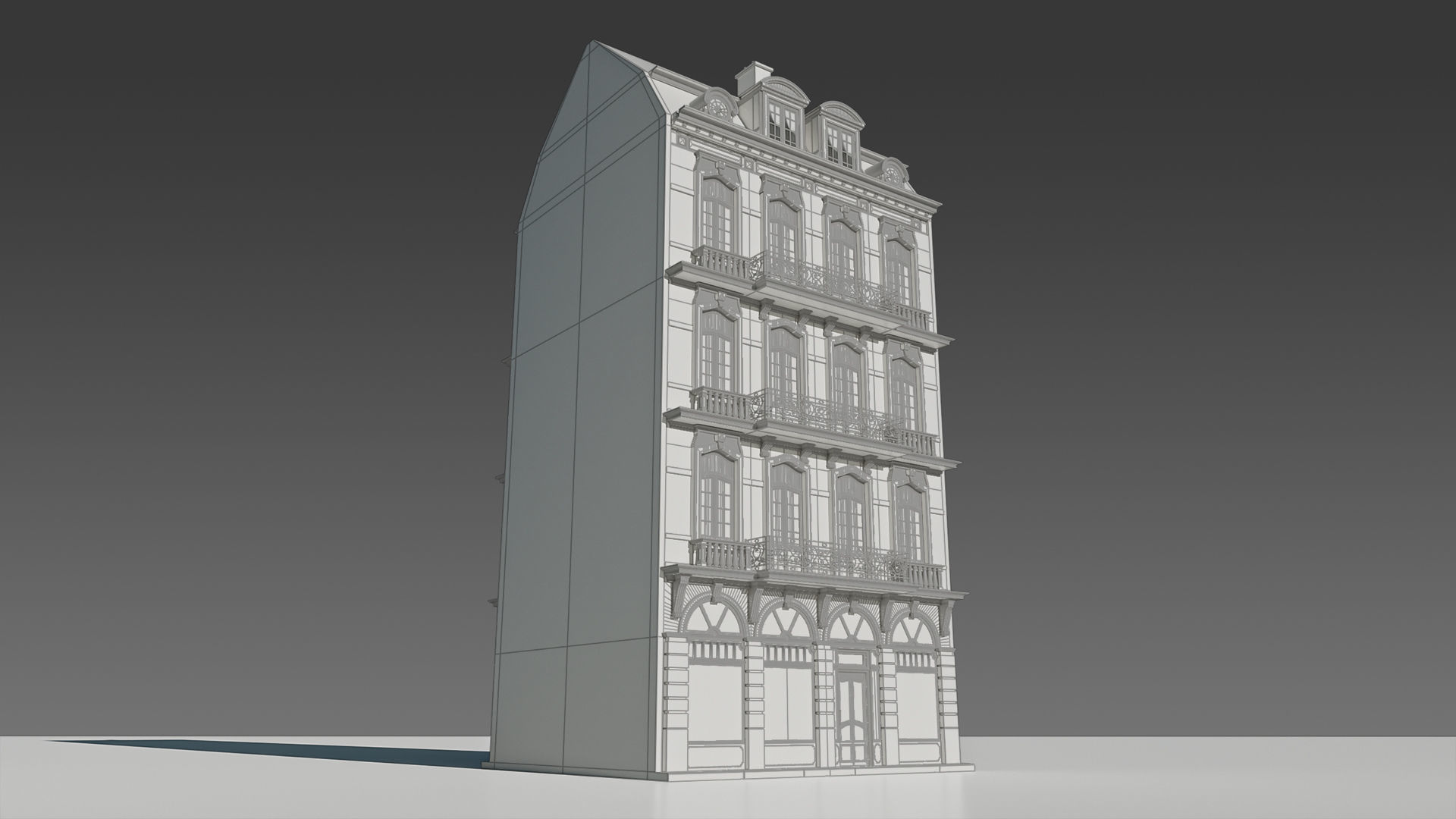 Classic European Modular Apartment 3D model_2