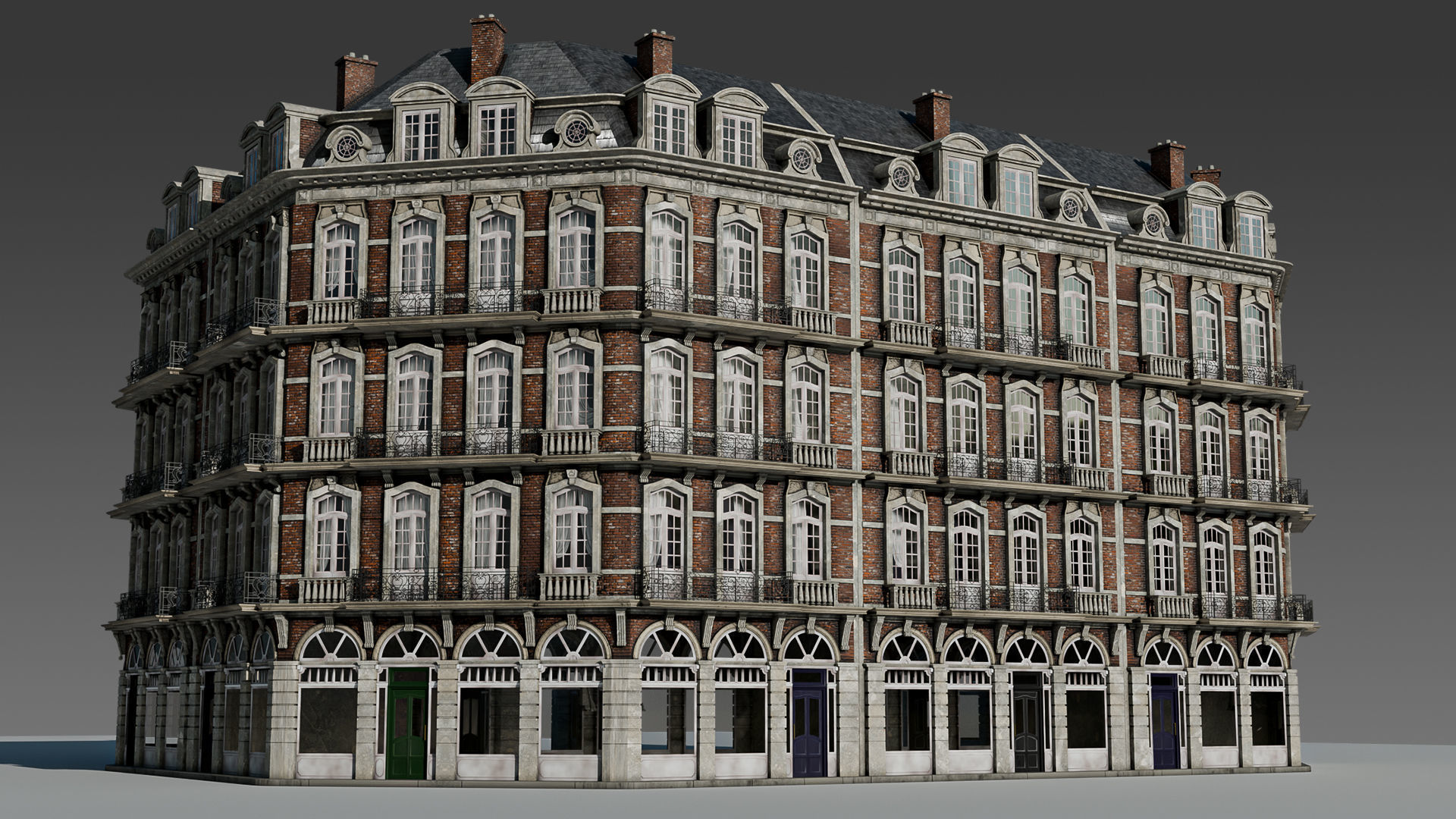 Classic European Modular Apartment 3D model_28