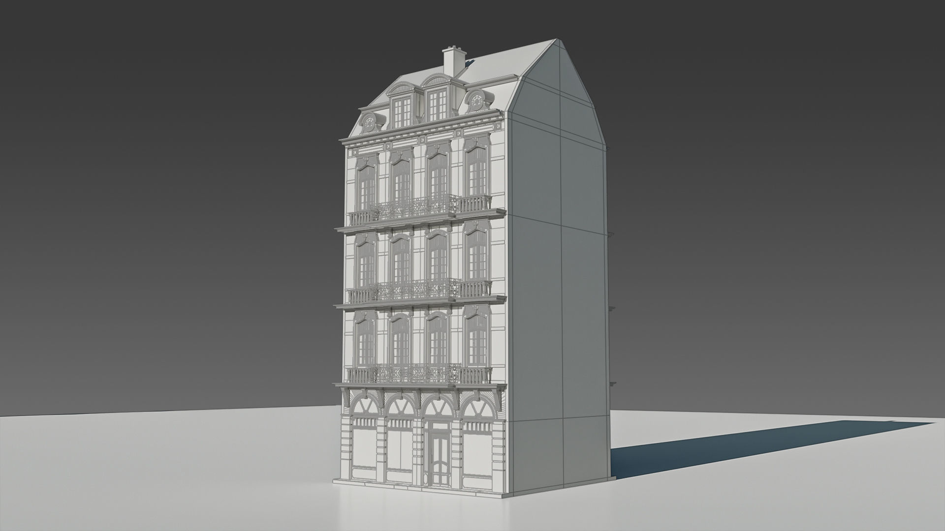 Classic European Modular Apartment 3D model_23