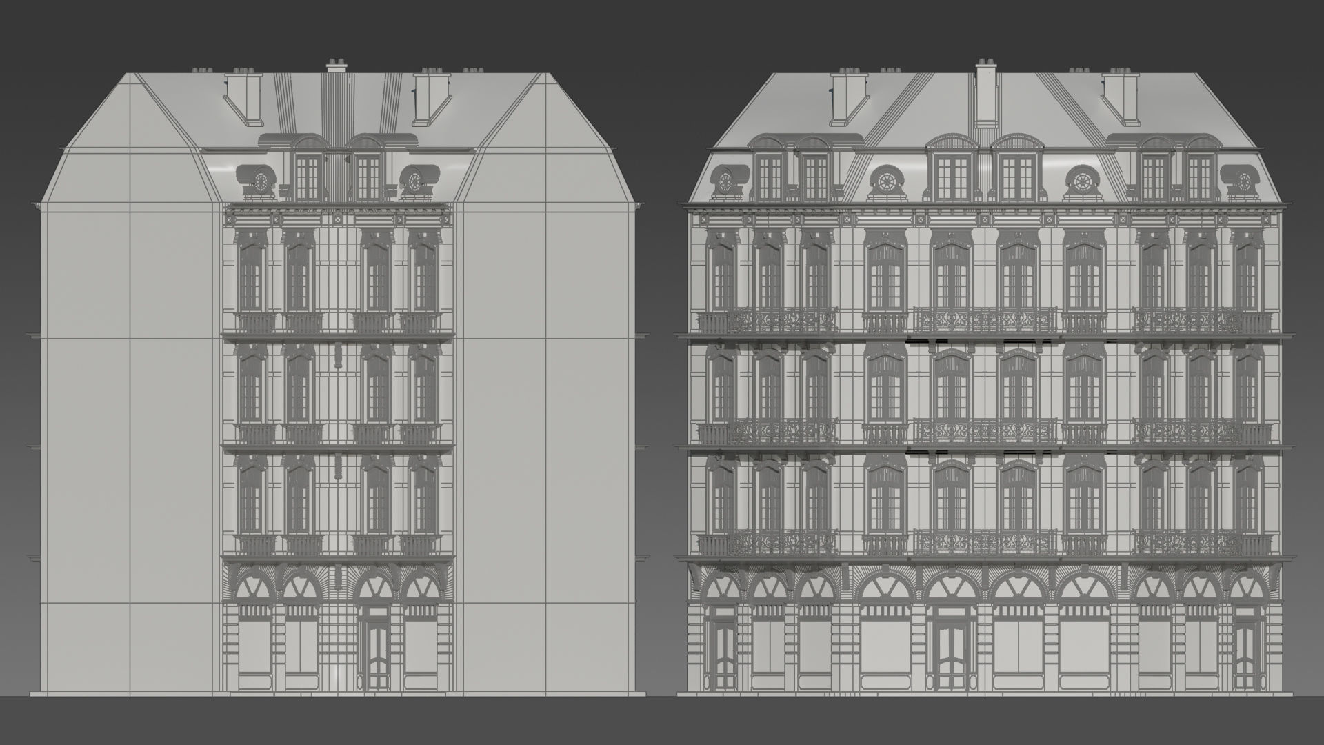 Classic European Modular Apartment 3D model_8