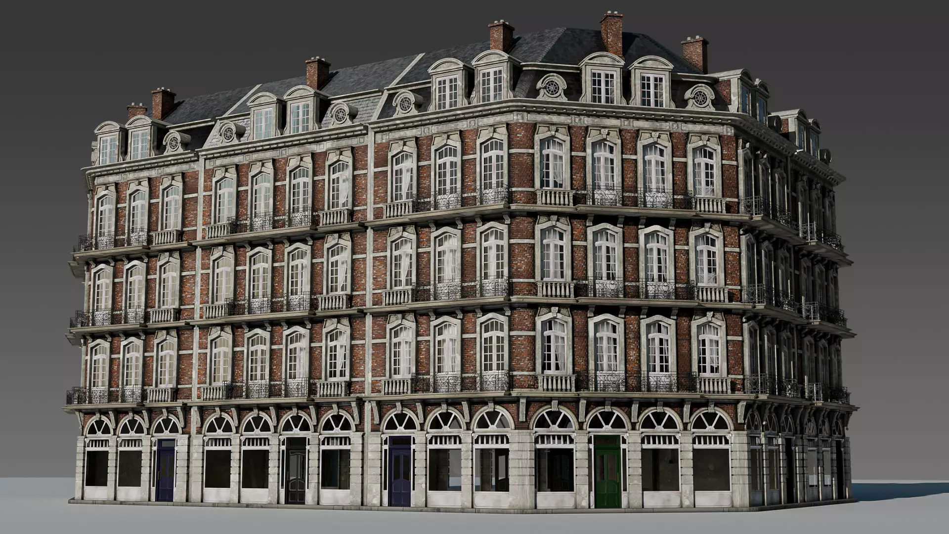 Classic European Modular Apartment 3D model_0