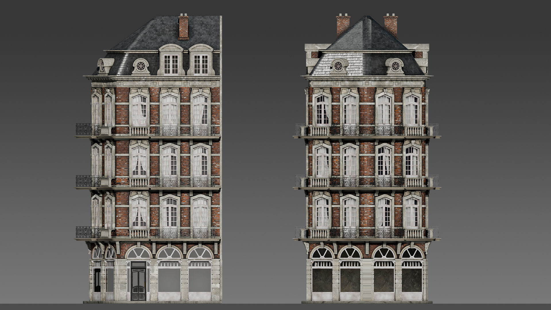 Classic European Modular Apartment 3D model_5